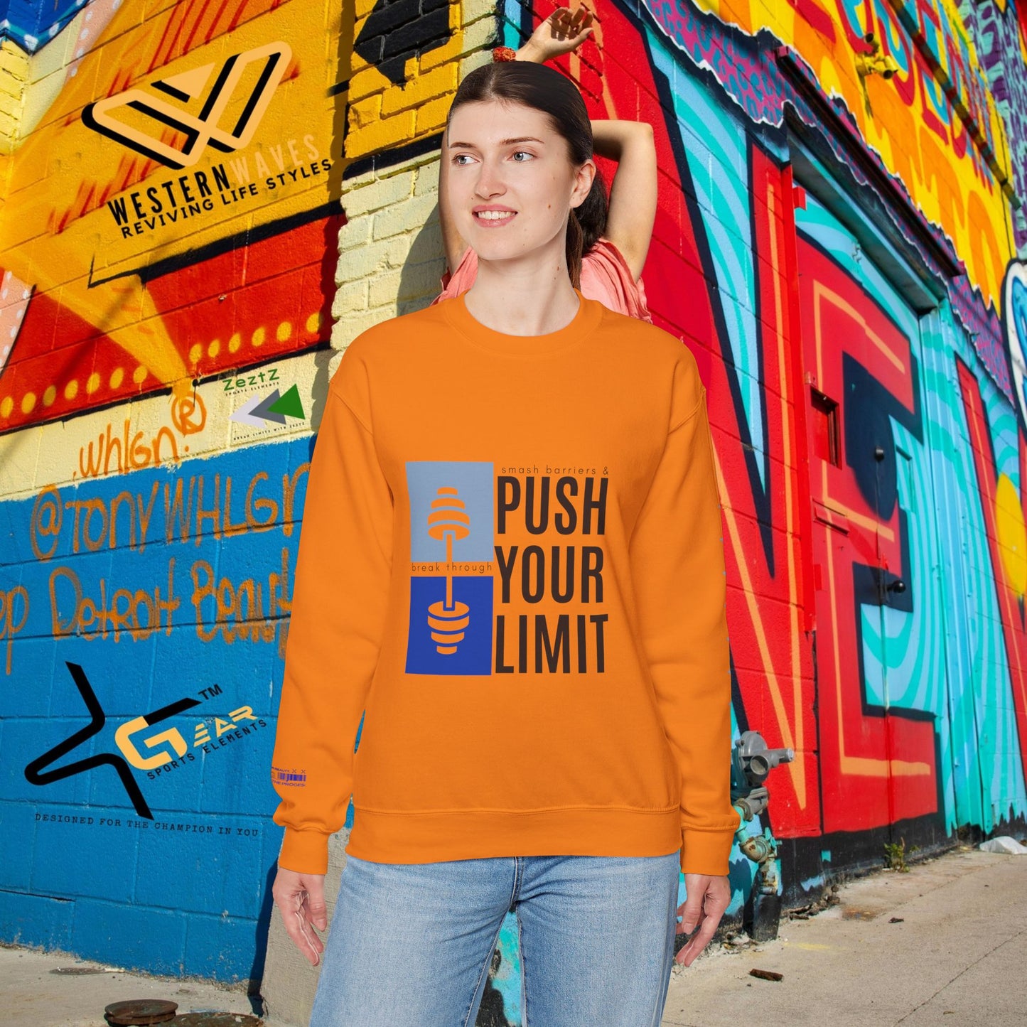 Unisex Heavy Blend™ Crewneck Sweatshirt_ N+ Series UHBCSS PT2WW027_ Limited Edition by WesternWaves:
