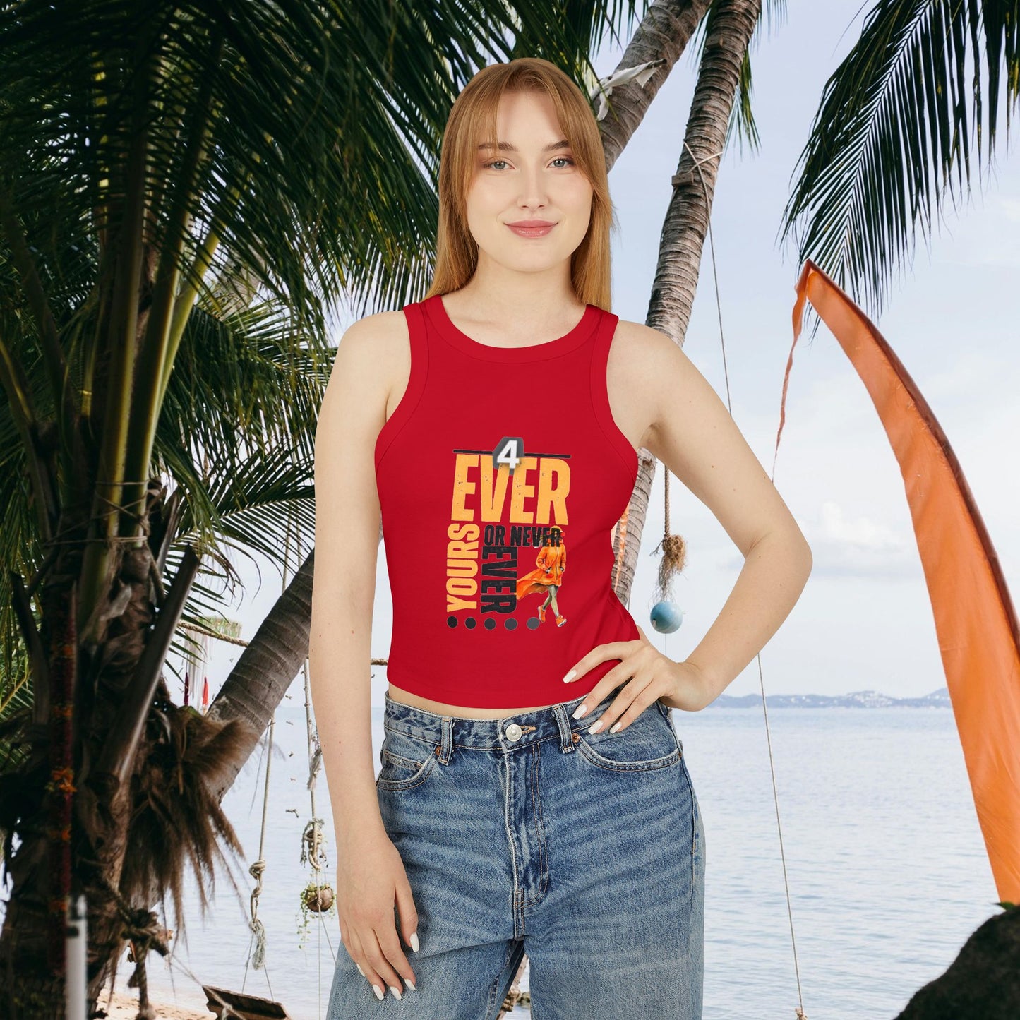 Women's Micro Rib Racer Tank Top_ N2+ Series WMRRT PT2WW004_ Limited Edition Style & Comfort by WesternWaves: