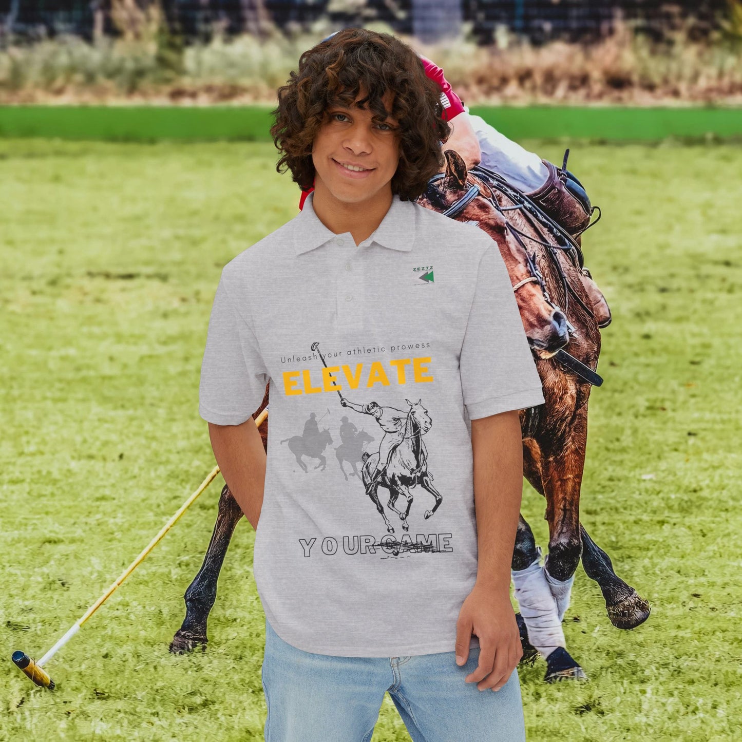 Men's Piqué Polo Classic Shirt – N2 Series MPPOLOCS PT2WW002_ Limited Edition Timeless Elegance of ‘EagalZ’ Sports Brand by WesternWaves: