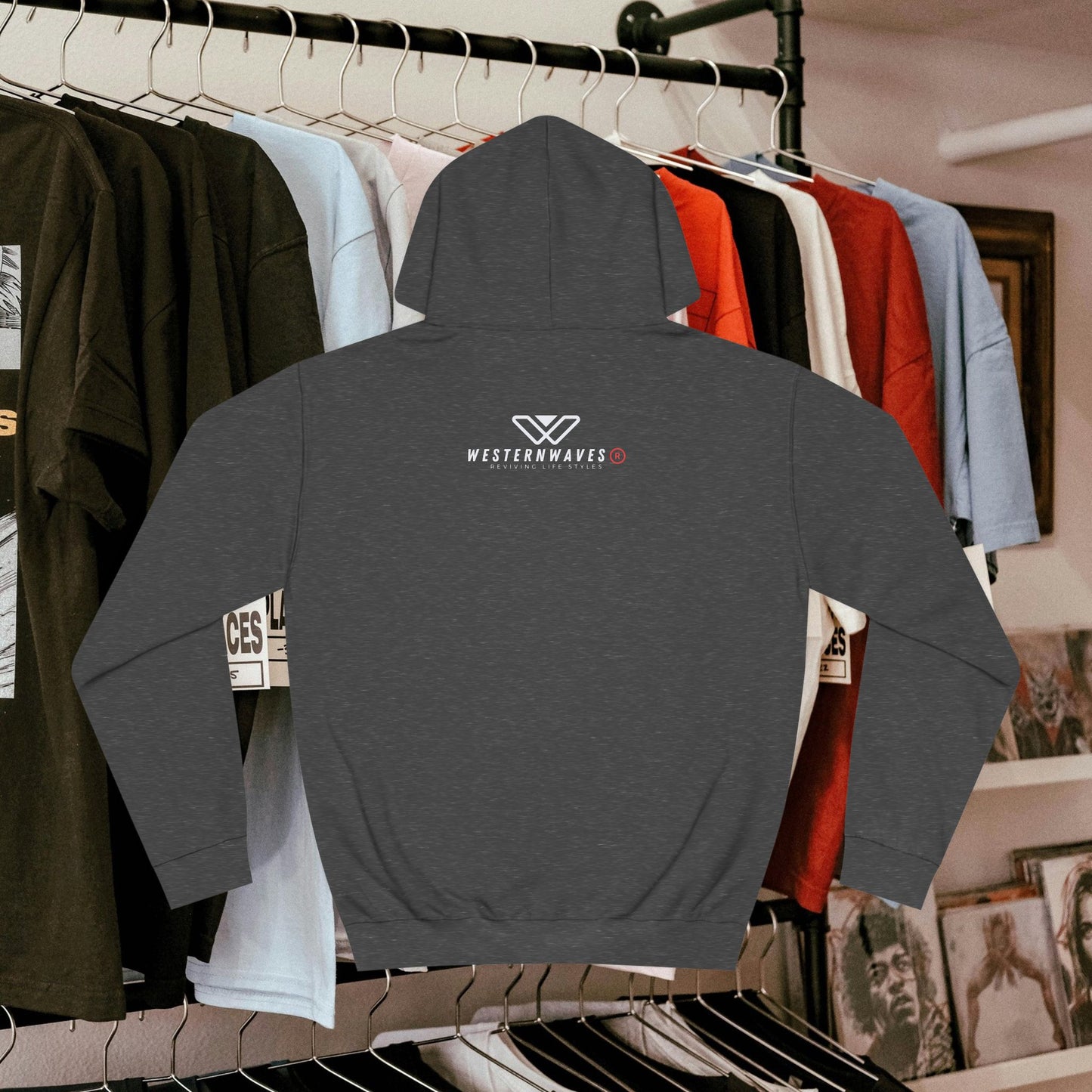 Unisex College Hoodie_ N3+ Series SCH PT2WW004_ Limited Edition Timeless Unisex Design by WesternWaves: