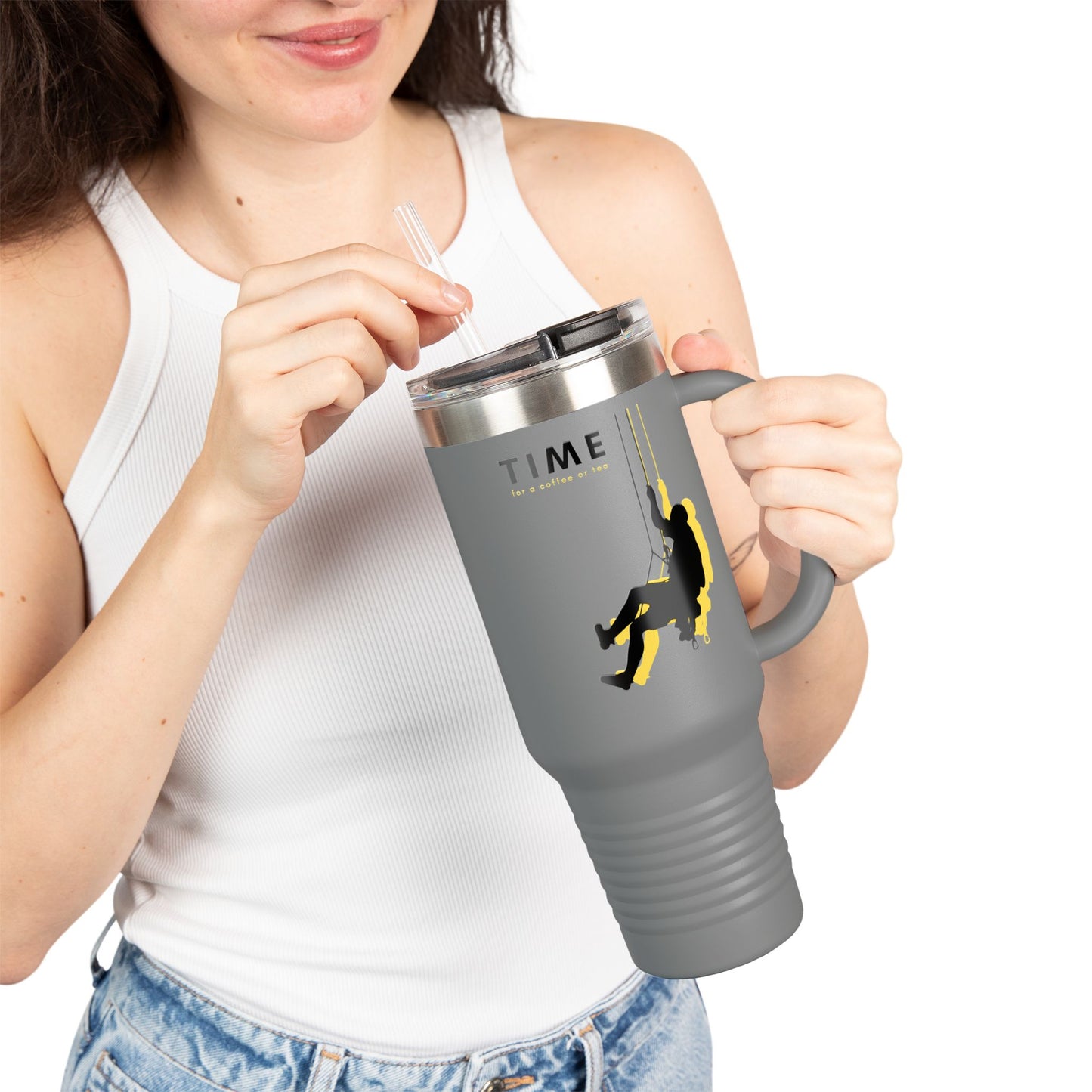 Adventure Insulated Travel Mug_ 40oz with Time & Freedom Design_ N7+ Series AITMUG PT2WW001_ Limited Edition by WesternWaves: