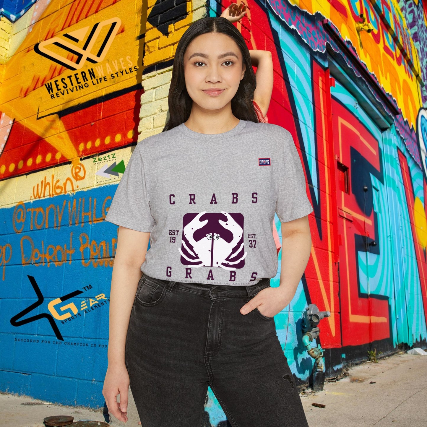Eco-Friendly Crab Graphic Tee, Sustainable Fashion T-Shirt, Unisex Nature Lover Gift, Beach Vibes Apparel, Boho T-Shirt_ 22 May 2025_ 001