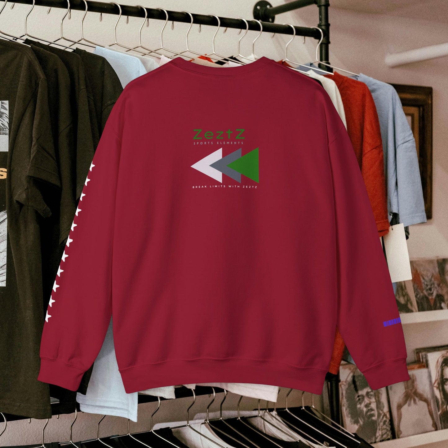 Unisex Heavy Blend™ Crewneck Sweatshirt_ N2+ Sports Series UHBCSS PT2WW008_ Limited Edition ‘Zeztz’ Brand Sports Elements by WesternWaves: