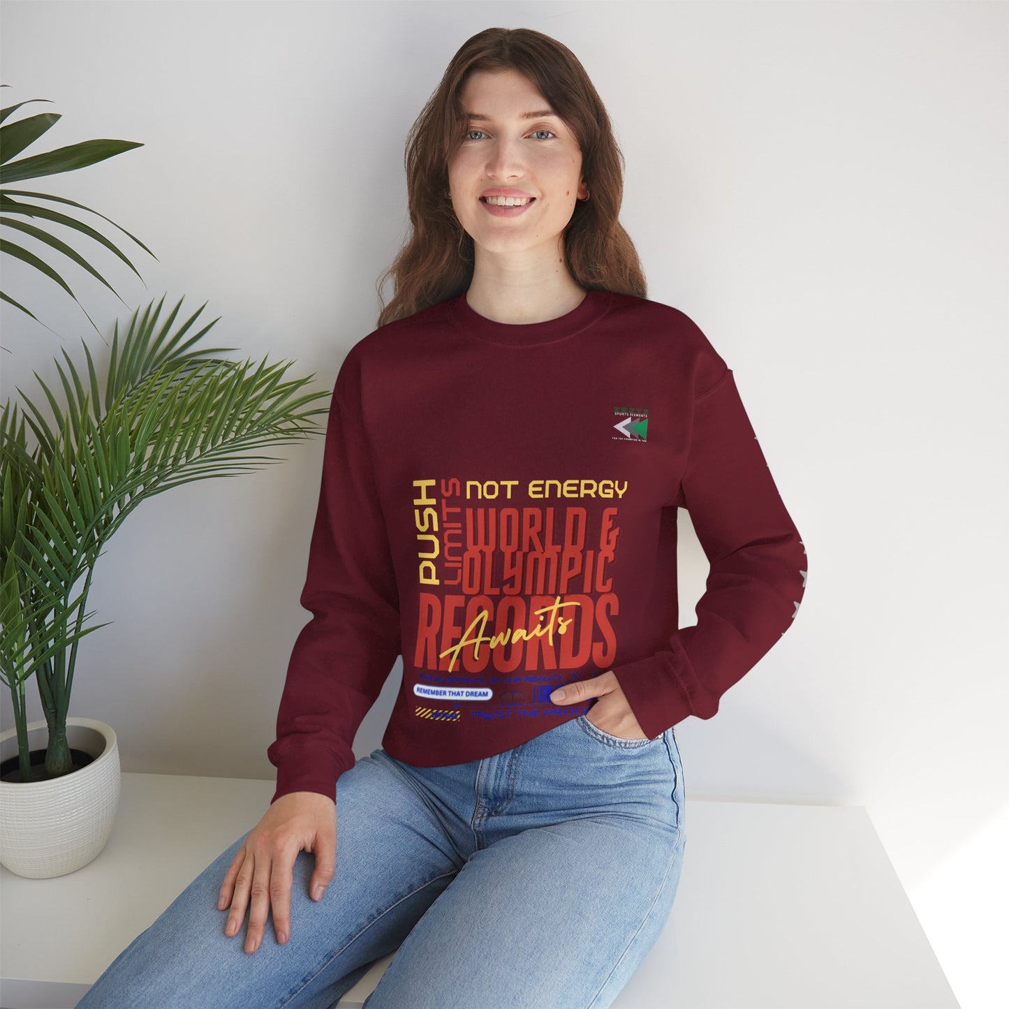 Unisex Heavy Blend™ Crewneck Sweatshirt_ N2 Sports Series UHBCSS PT2WW006_ Limited Edition ‘Zeztz’ Brand Sports Elements by WesternWaves:
