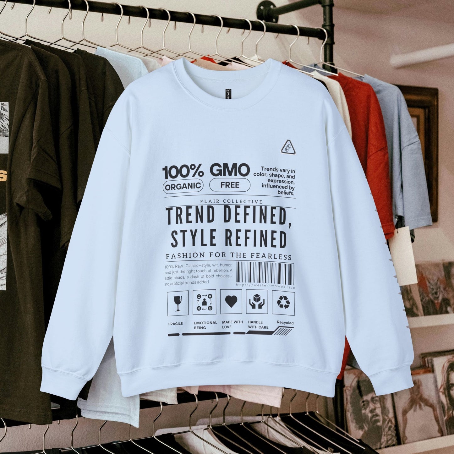 Unisex Heavy Blend™ Crewneck Sweatshirt_ N2 Series SPW UHBCSS PT2WW003_ Limited Edition 'DROPS' Brand Raw Classics by WesternWaves: