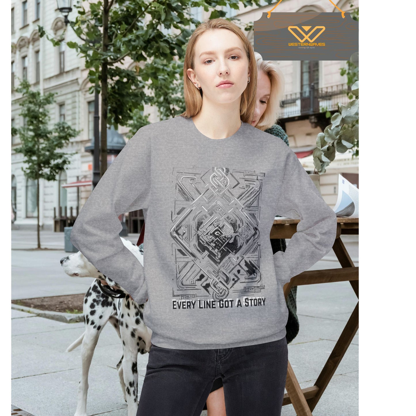 Every Line Got A Story Sweatshirt | Unisex Fleece Crewneck, Cozy Pullover, Artistic Gift, Casual Layer, Everyday Wear