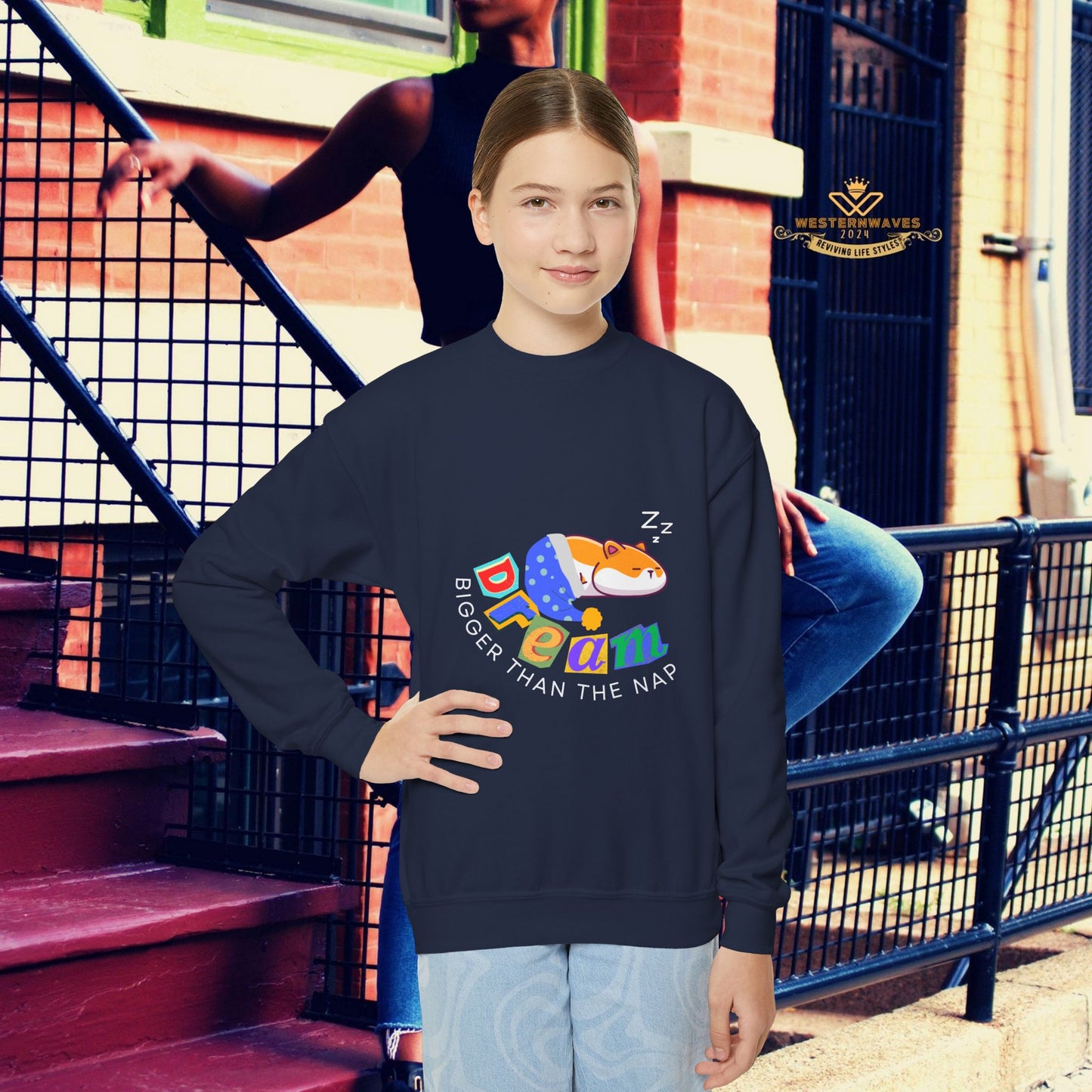 Youth Crewneck Sweatshirt_ N3+ Series YCNSS PT2WW001_ Limited Edition Perfect Companion for the School, Sports & Casual hangouts by WesternWaves:
