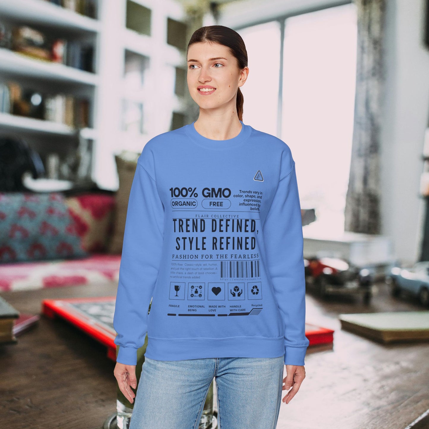Unisex Heavy Blend™ Crewneck Sweatshirt_ N2 Series SPW UHBCSS PT2WW003_ Limited Edition 'DROPS' Brand Raw Classics by WesternWaves: