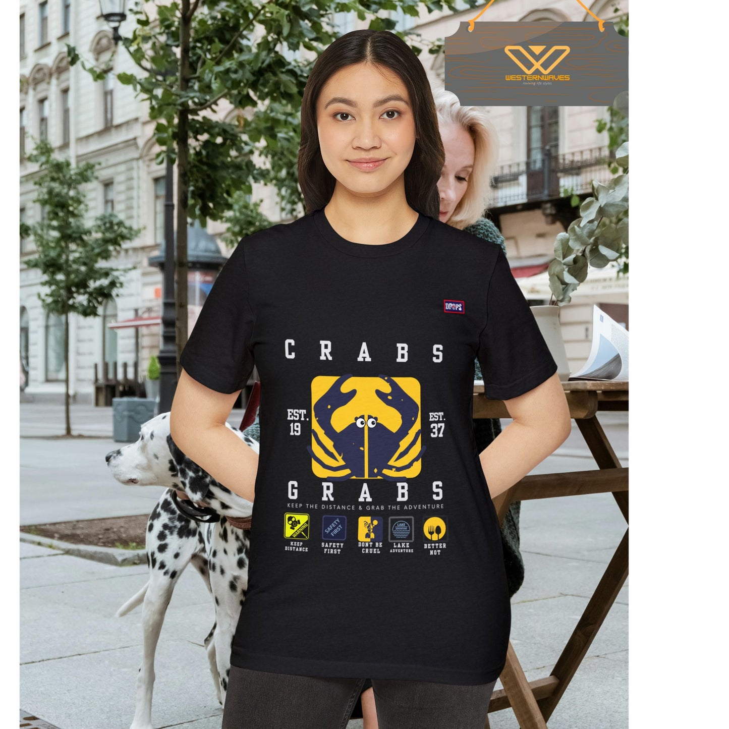 Eco-Friendly Crab Graphic Tee, Sustainable Fashion T-Shirt, Unisex Nature Lover Gift, Beach Vibes Apparel, Boho T-Shirt_ 22 May 2025_ 001