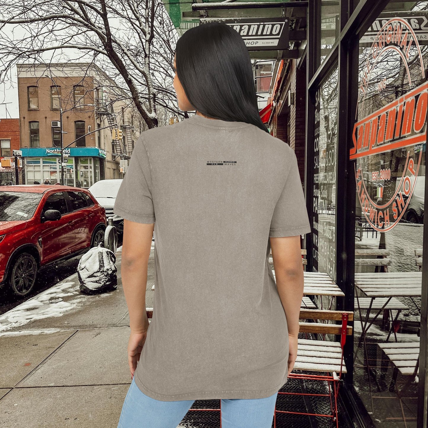 Acid Washed Round Neck Tee_ N7+ Series AWRNTEE PT2WW001_ Limited Edition by WesternWaves: