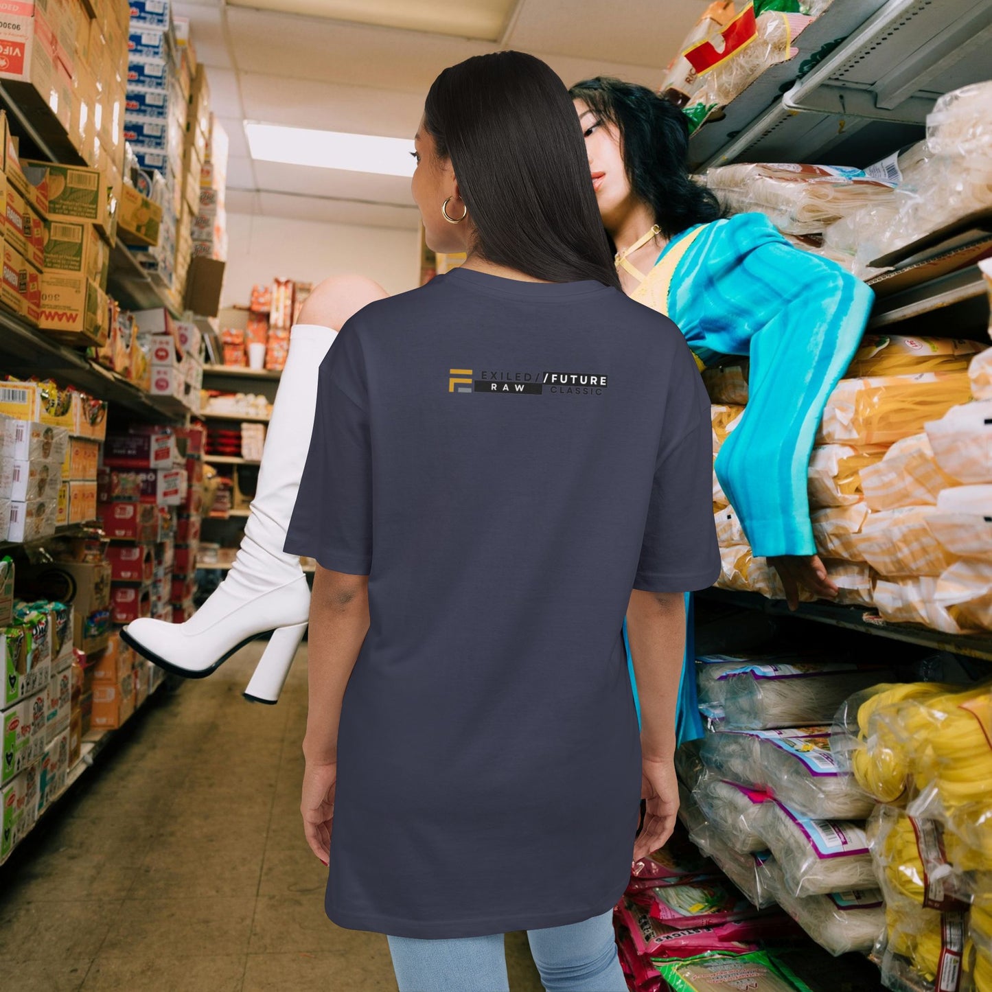 Unisex Heavy Oversize Tee_ Series N8 USHOSTEE PT2WW001_ Limited Edition Retro Casual Streetwear by WesternWaves: