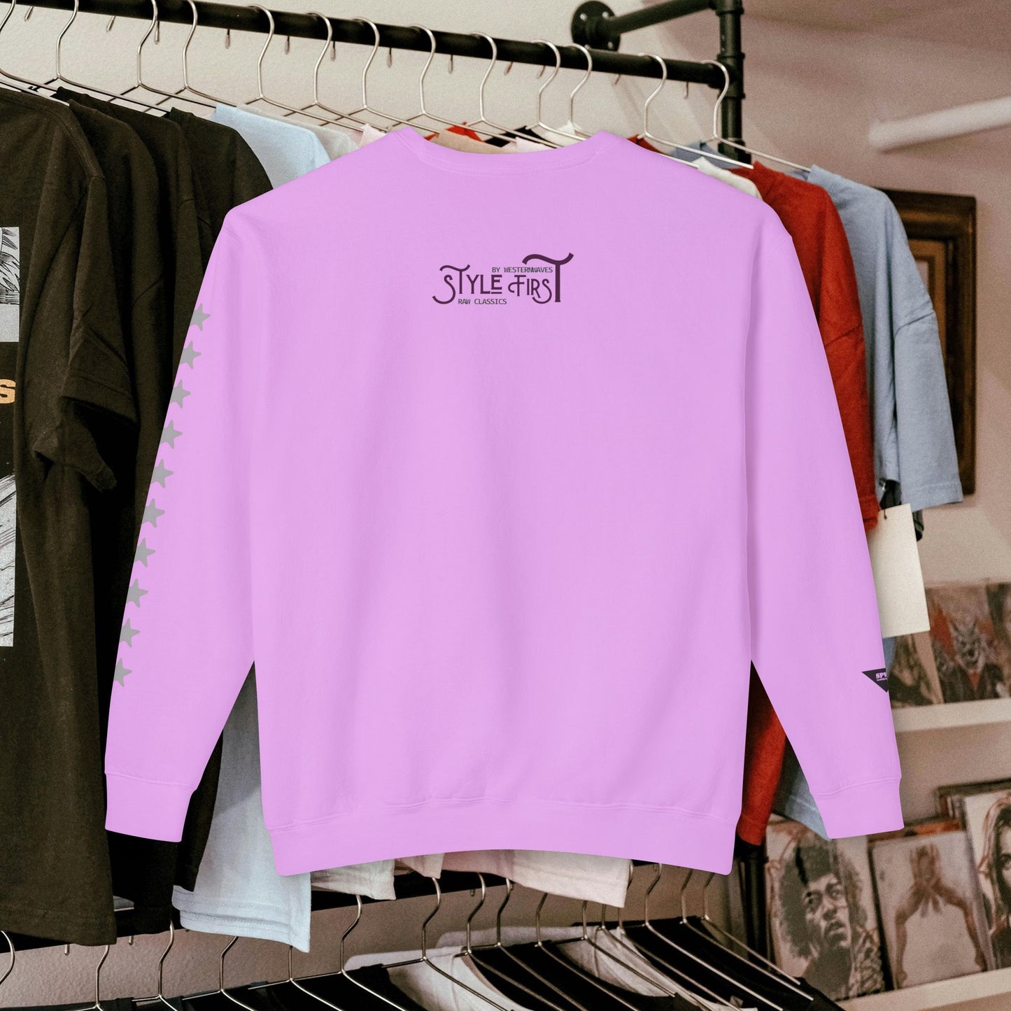 Unisex Lightweight Crewneck Sweatshirt_ N3+ Series ULWCSS PT2WW001_ Limited Edition by WesternWaves: