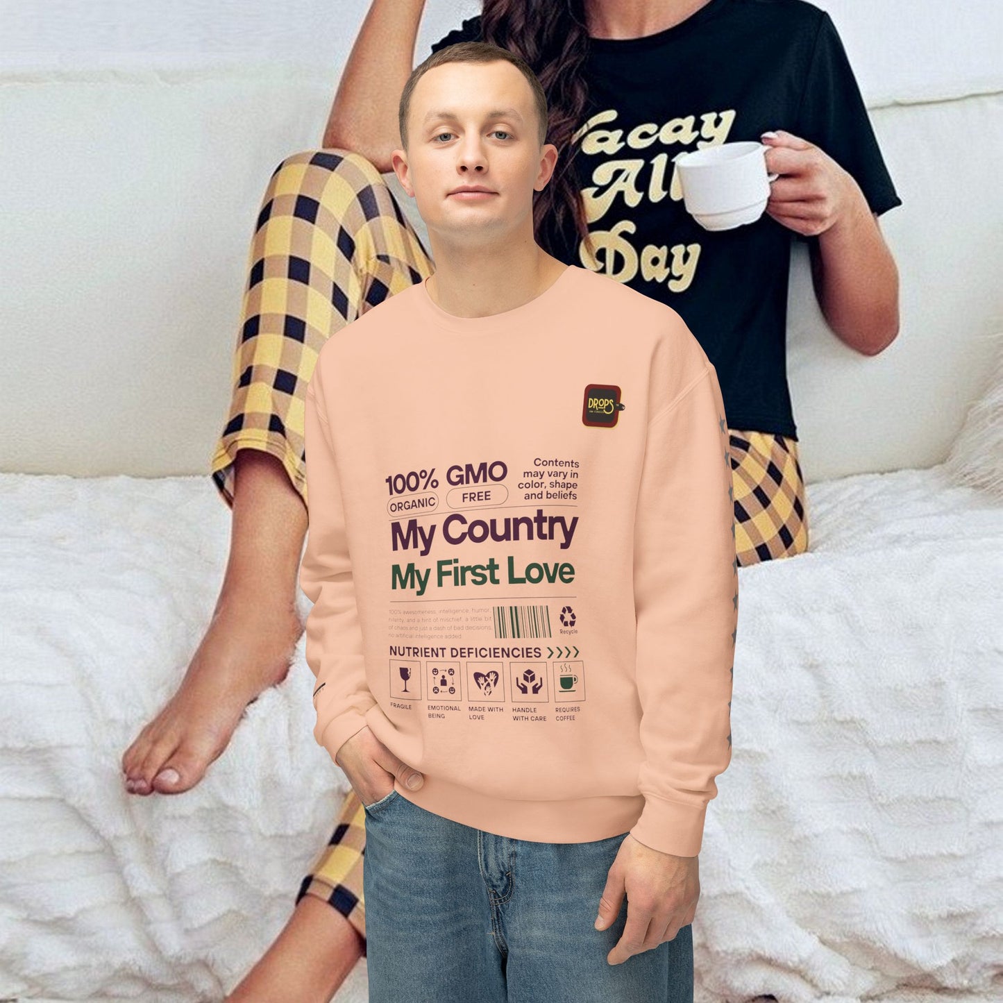 Unisex Lightweight Sweatshirt_ N7+ Series USLWSS PT2WW001_ Limited Edition by WesternWaves:
