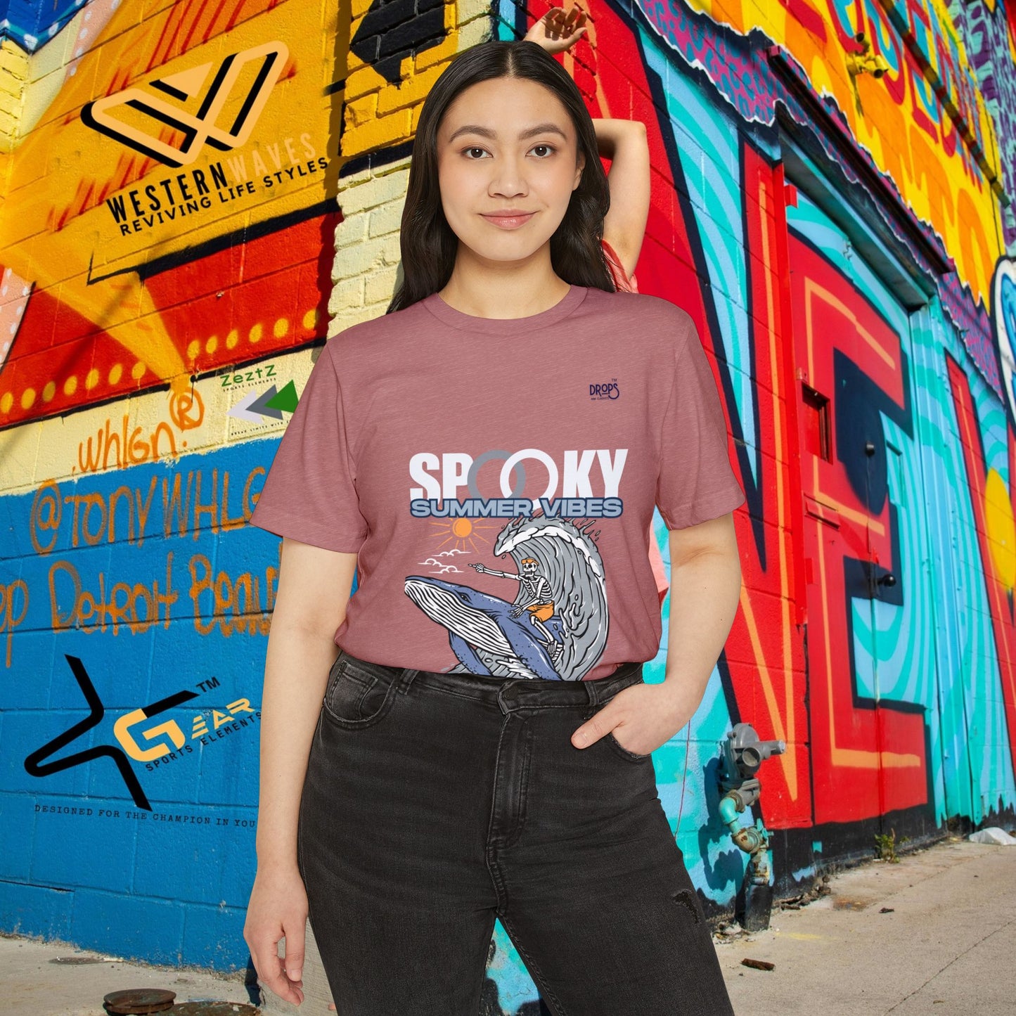 Spooky Summer Vibes Unisex Organic T-Shirt - Eco-Friendly Graphic Tee_ 09 May 2025_ 002