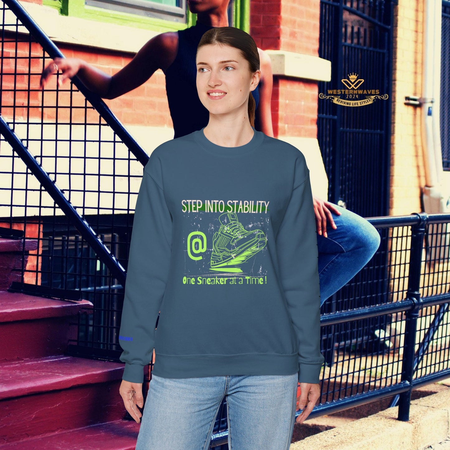 Unisex Heavy Blend™ Crewneck Sweatshirt_ N3+ Series UHBCSS PT2WW032_ Limited Edition Pure Luxury By WesternWaves: