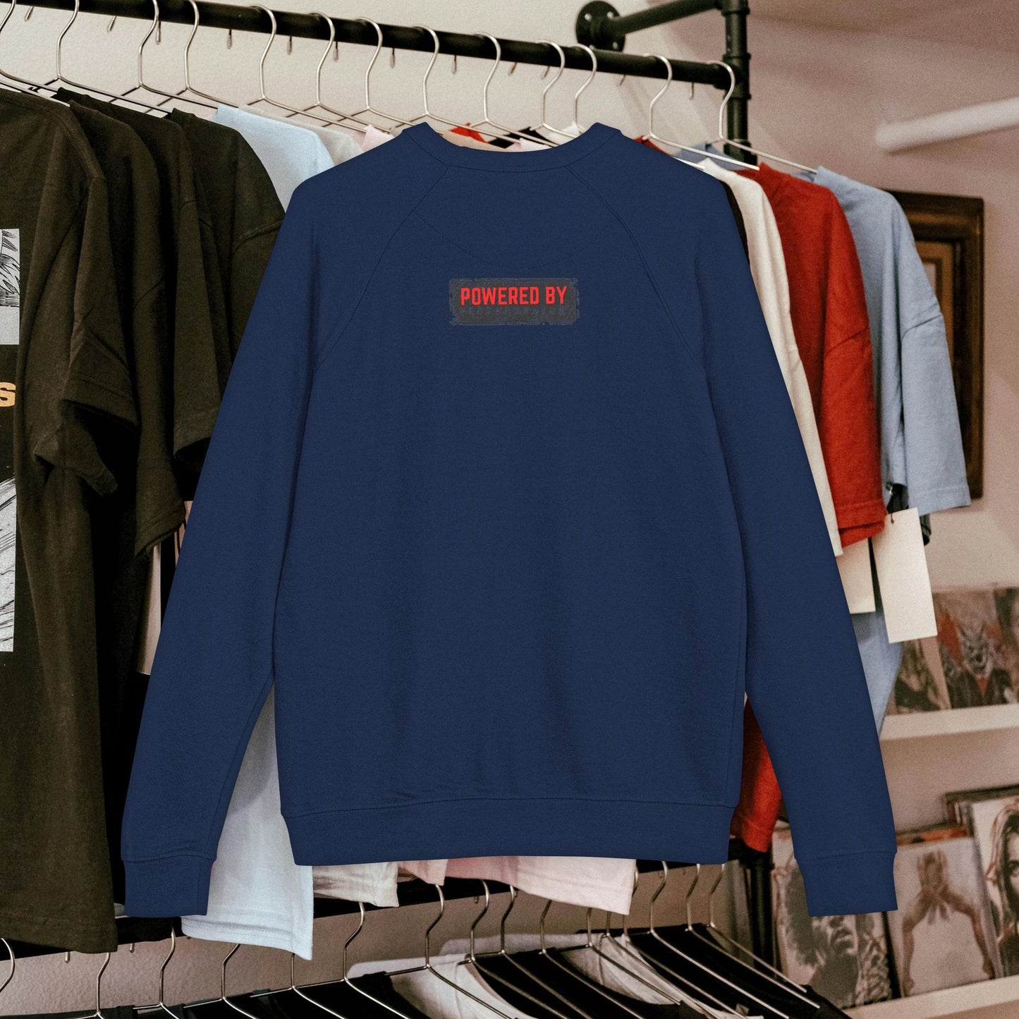 Unisex French Terry Raglan Crewneck_ 29 June 2025_ Limited Edition Vintage Motorcycle Apparel by WesternWaves: