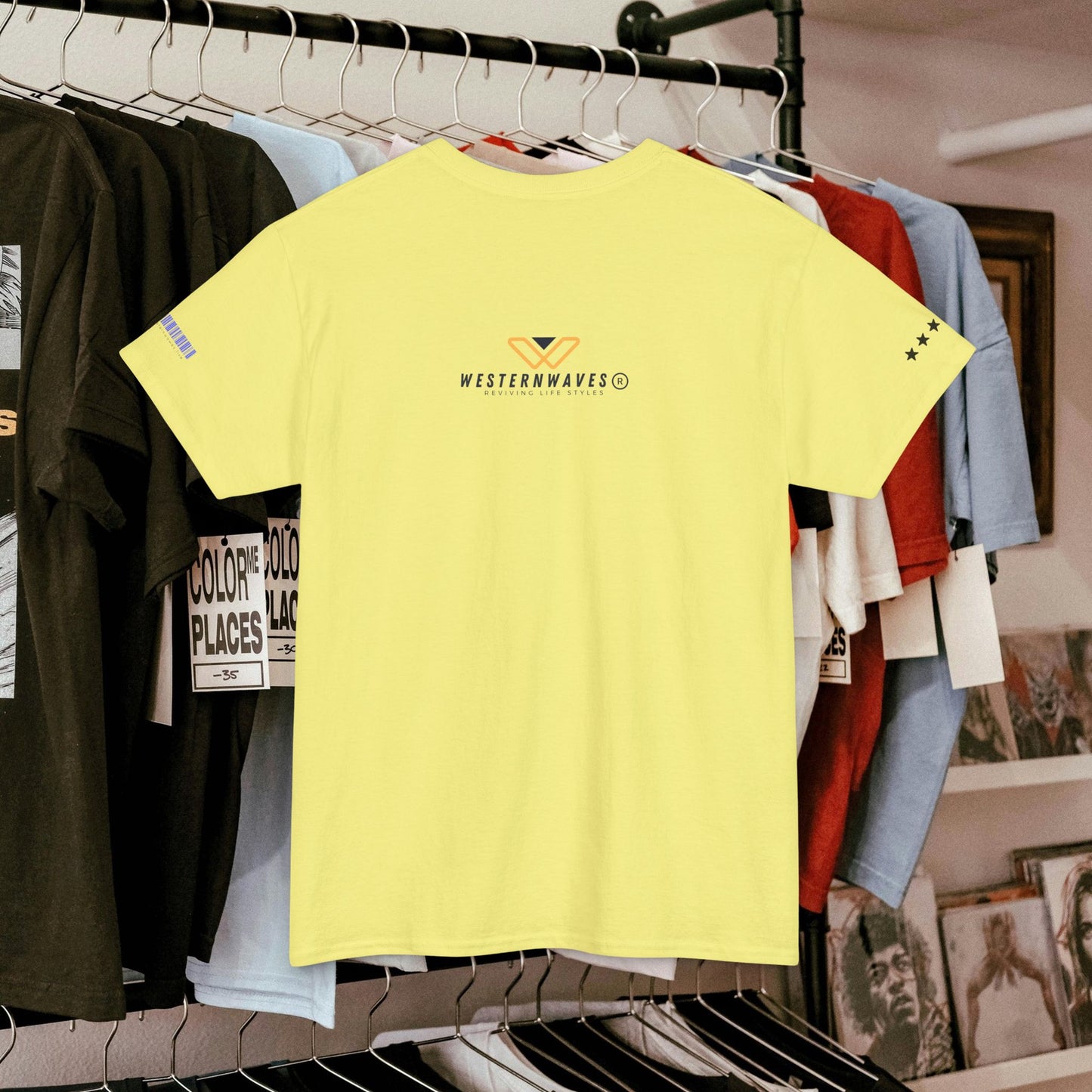 Unisex Heavy Cotton Tee_ Crafted from premium 100% cotton_ N2+ Series UHCT PT2WW007_ Limited Edition Maximum Comfort by WesternWaves: