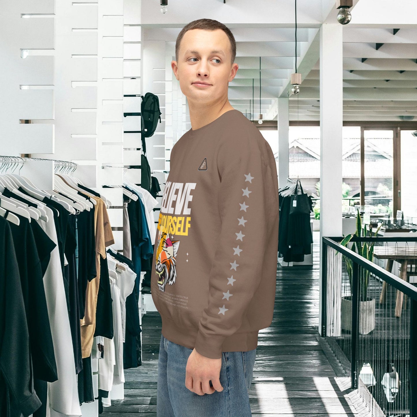 Unisex Lightweight Crewneck Sweatshirt_ N2 Series ULWCSS PT2WW006_ Limited Edition Unparalleled Quality by WesternWaves:
