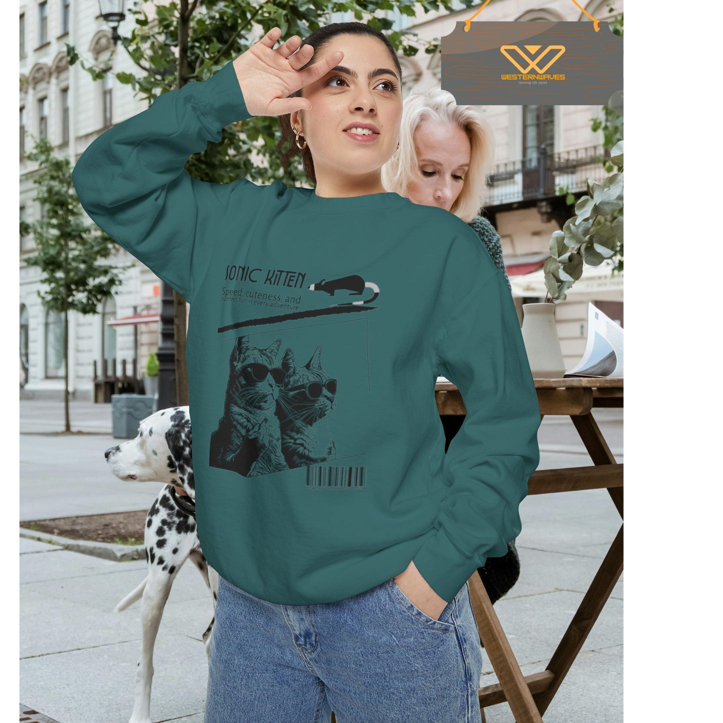 Unisex Garment-Dyed Sweatshirt_ N3+ Series SPW UGDSS PT2WW003_WesternWaves Limited Edition