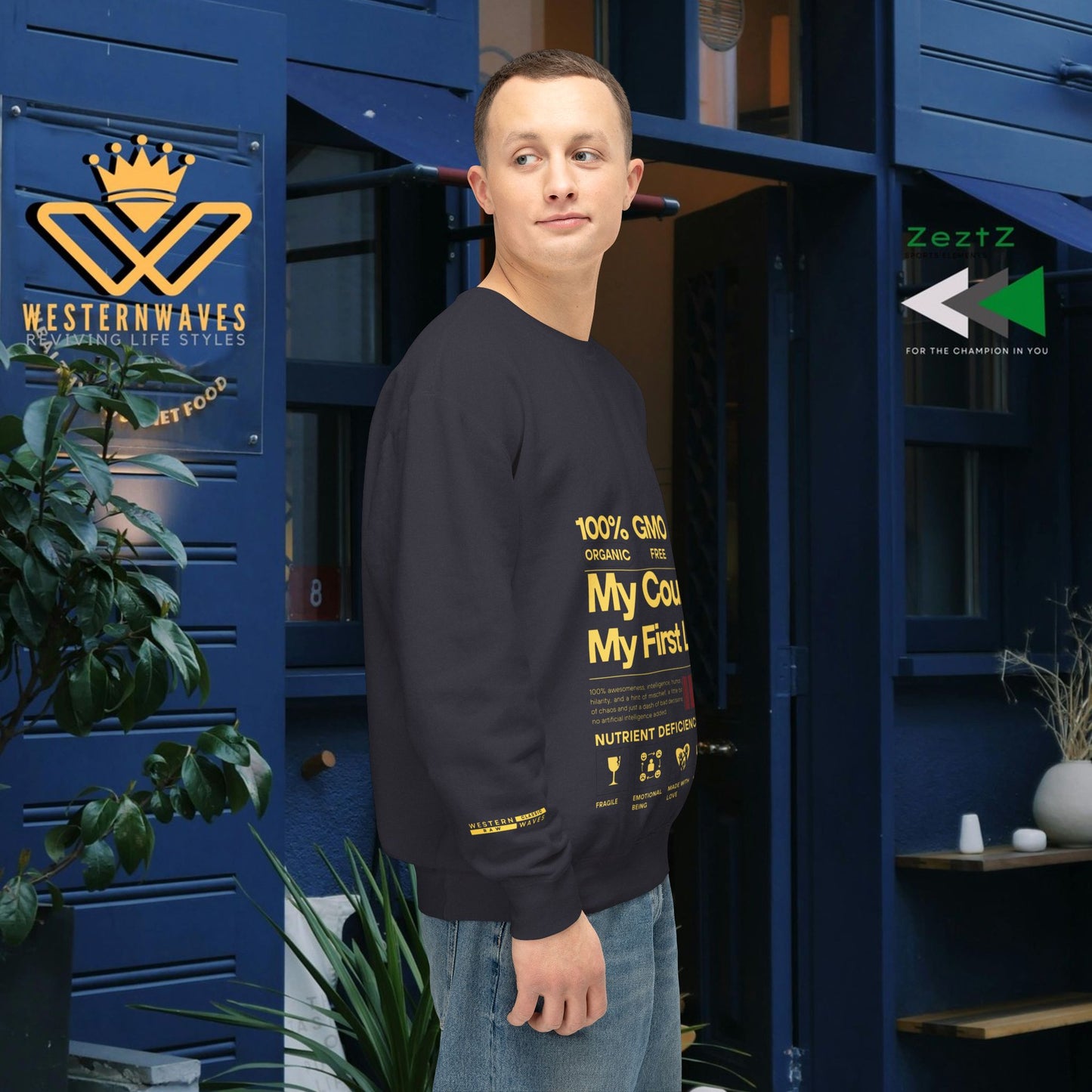 Unisex Lightweight Sweatshirt_ N7+ Series USLWSS PT2WW001_ Limited Edition by WesternWaves: