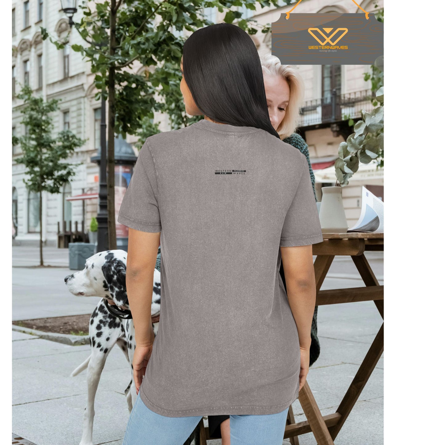 Unisex Vintage Acid Washed Freedom Tee – N6+ Series VAWFTEE PT2WW001_ Limited Edition by WesternWaves_