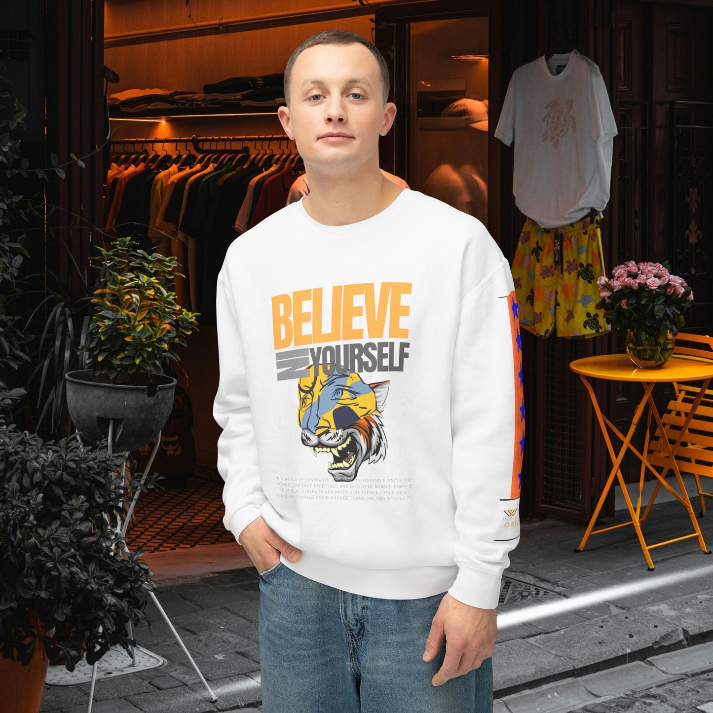 Unisex Lightweight Crewneck Sweatshirt_ N2+ Series ULWCSS PT2WW007_Limited Edition Unparalleled Quality by WesternWaves: