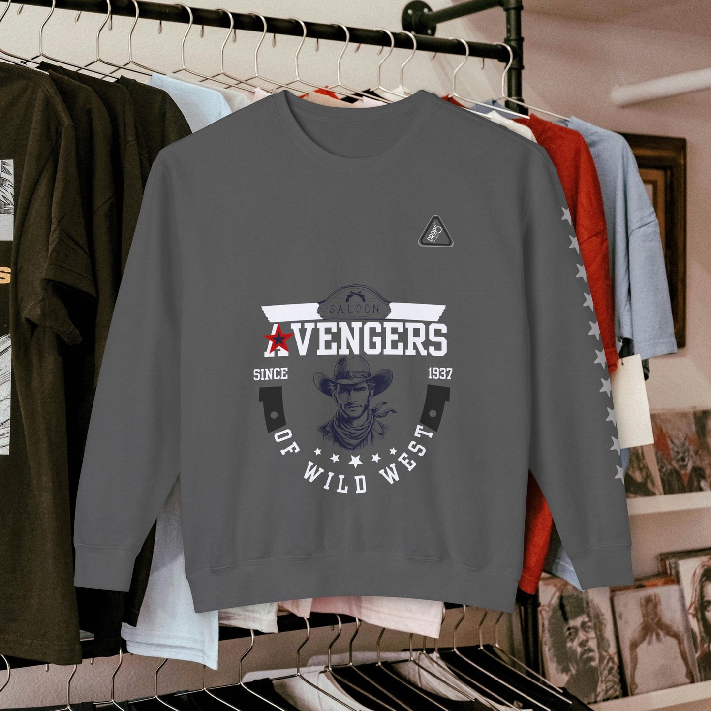 Unisex Lightweight Sweatshirt_ N7* Series USLWSS PT2WW002_ Limited Edition by WesternWaves: