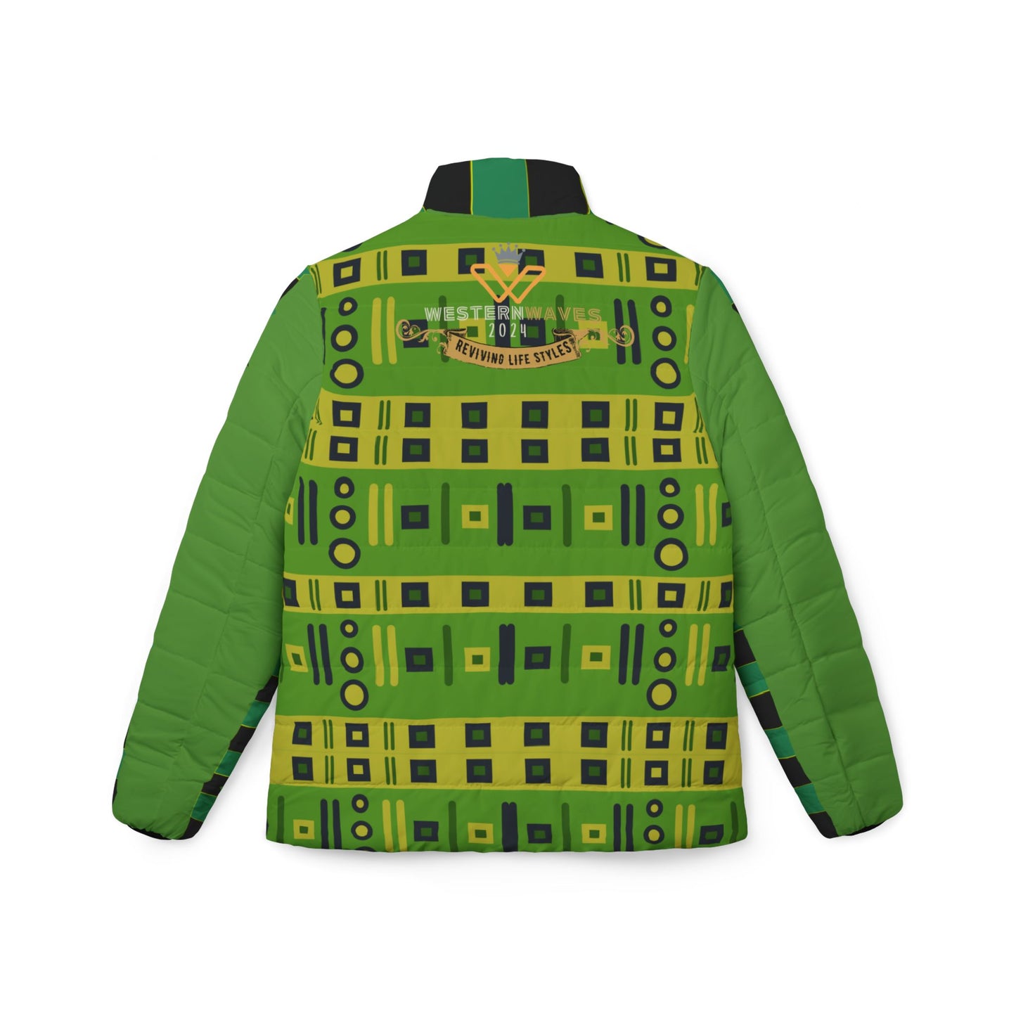 Women’s Puffer Jacket (AOP)_ N2+ Series WPJAOP PT2WW001_ Limited Edition by WesternWaves: