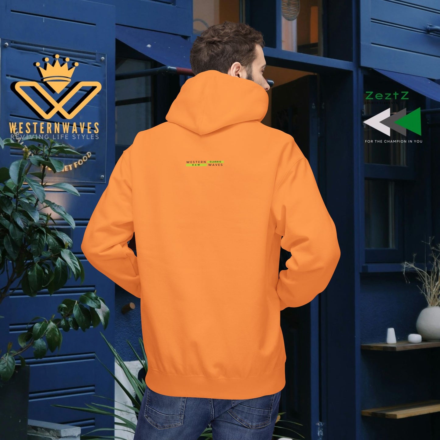 Unisex Midweight Softstyle Fleece Hoodie_ N3+ Series USMWSSFH PT2WW001_ Limited Edition Luxuriously Soft 100% Cotton Face by WesternWaves: