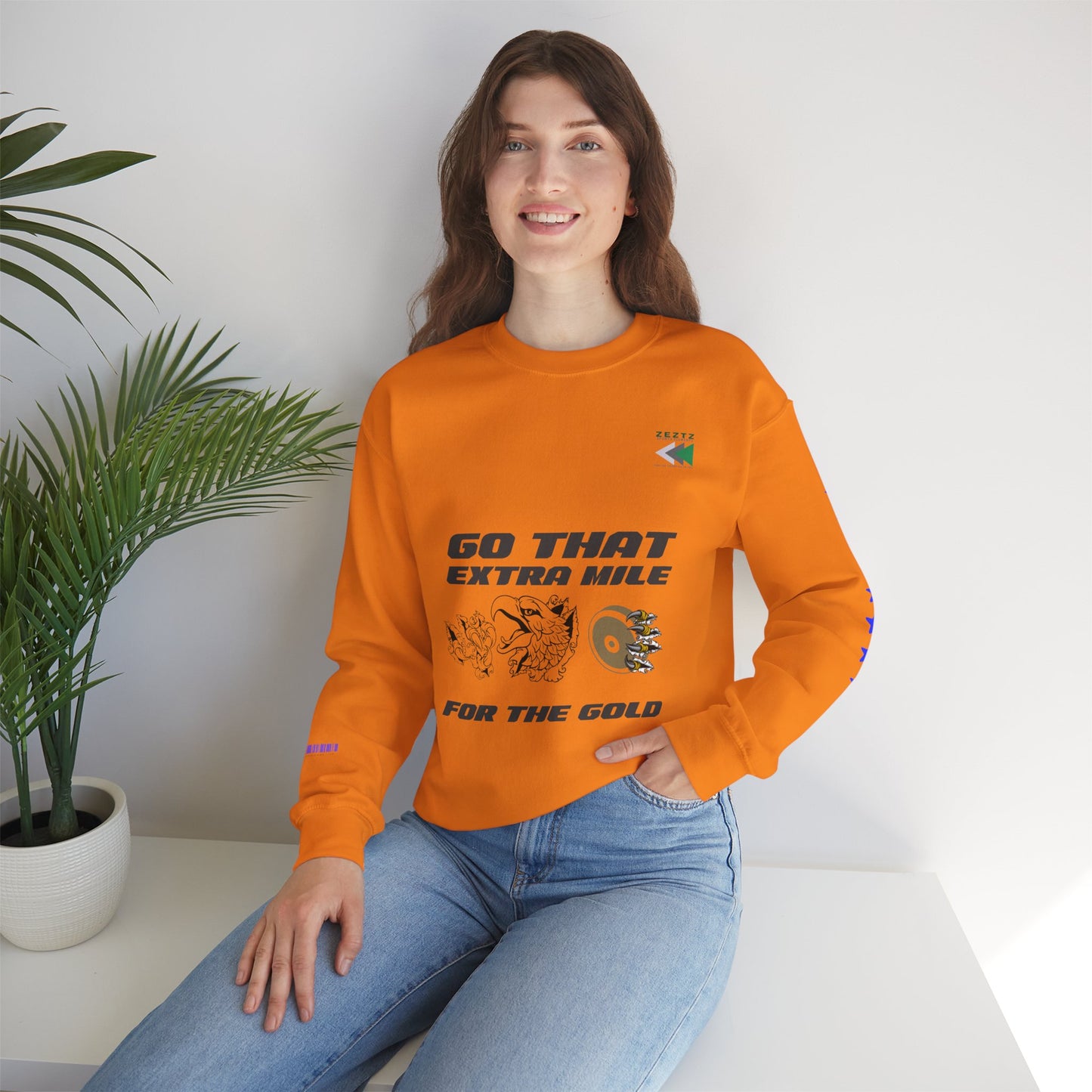 Unisex Heavy Blend™ Crewneck Sweatshirt_ N2 Sports Series UHBCSS PT2WW005_ Limited Edition ‘Zeztz’ Brand Sports Elements by WesternWaves: