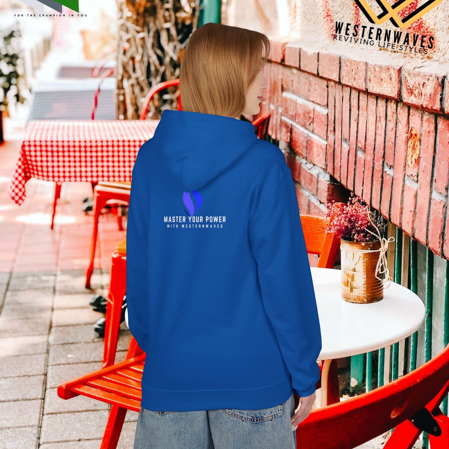 Unisex Midweight Softstyle Fleece Hoodie_ N3+ Series USMWSSFH PT2WW004_ Limited Edition Luxuriously Soft 100% Cotton Face by WesternWaves:
