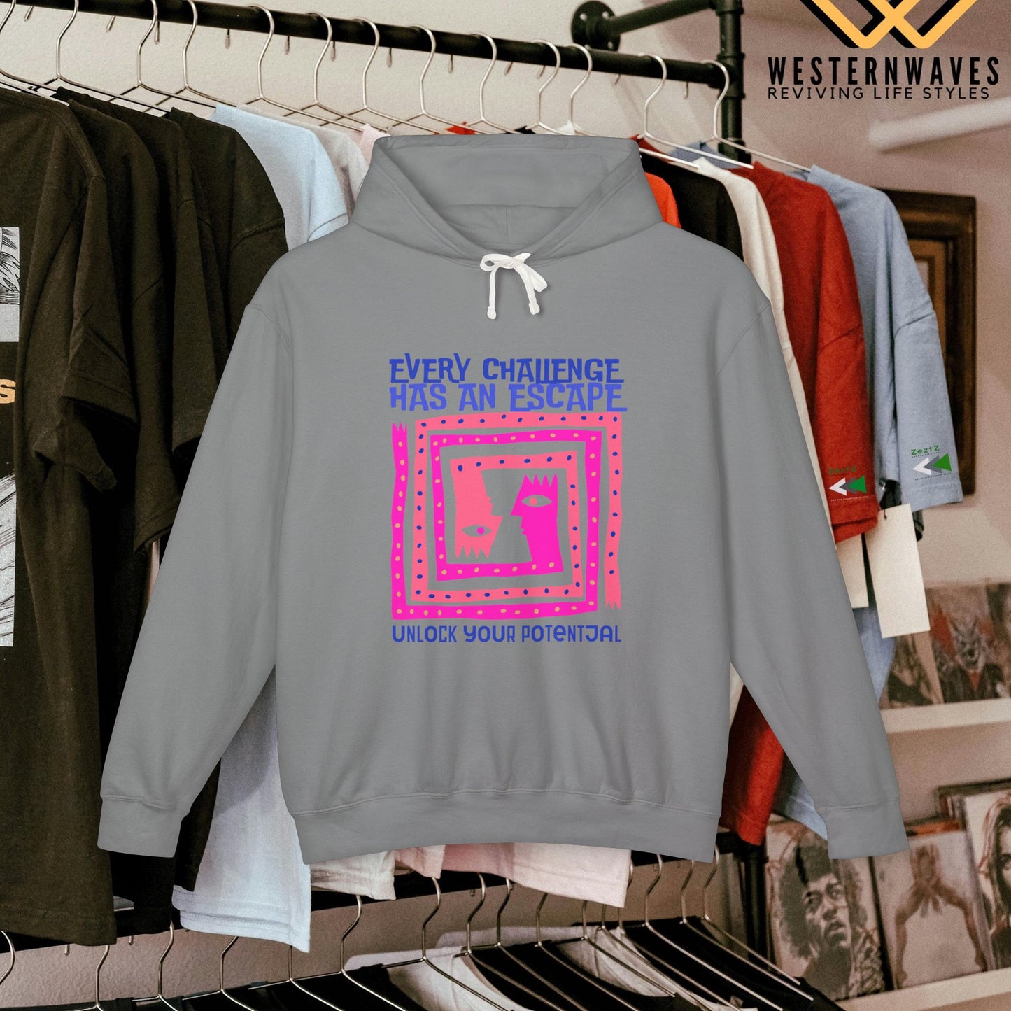 Unisex Lightweight Hooded Sweatshirt – N3+ Series USLWHSS PT2WW014_ Limited Edition Crafted Comfort by WesternWaves: