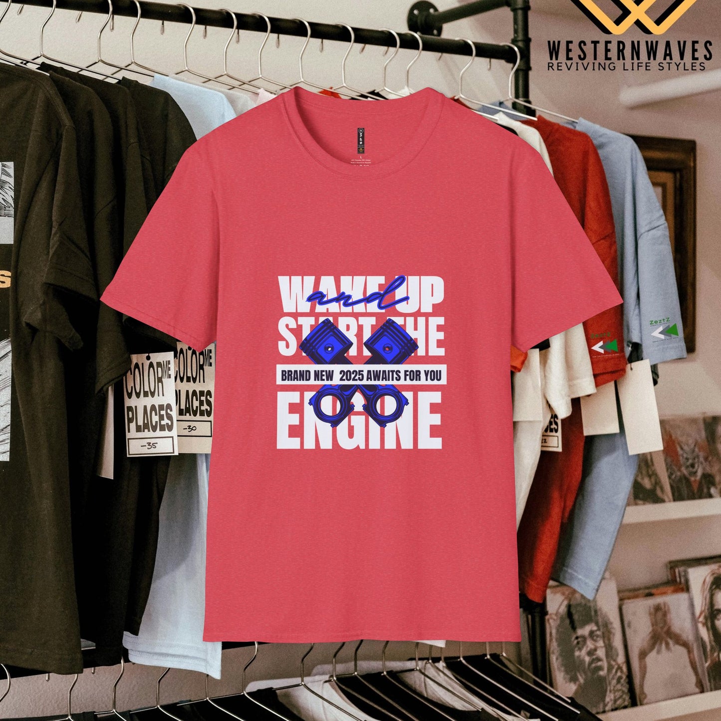 Unisex Softstyle T-Shirt_ N3+ Series USSTS FT2WW004_ Redefine Relaxation Limited Edition by WesternWaves: