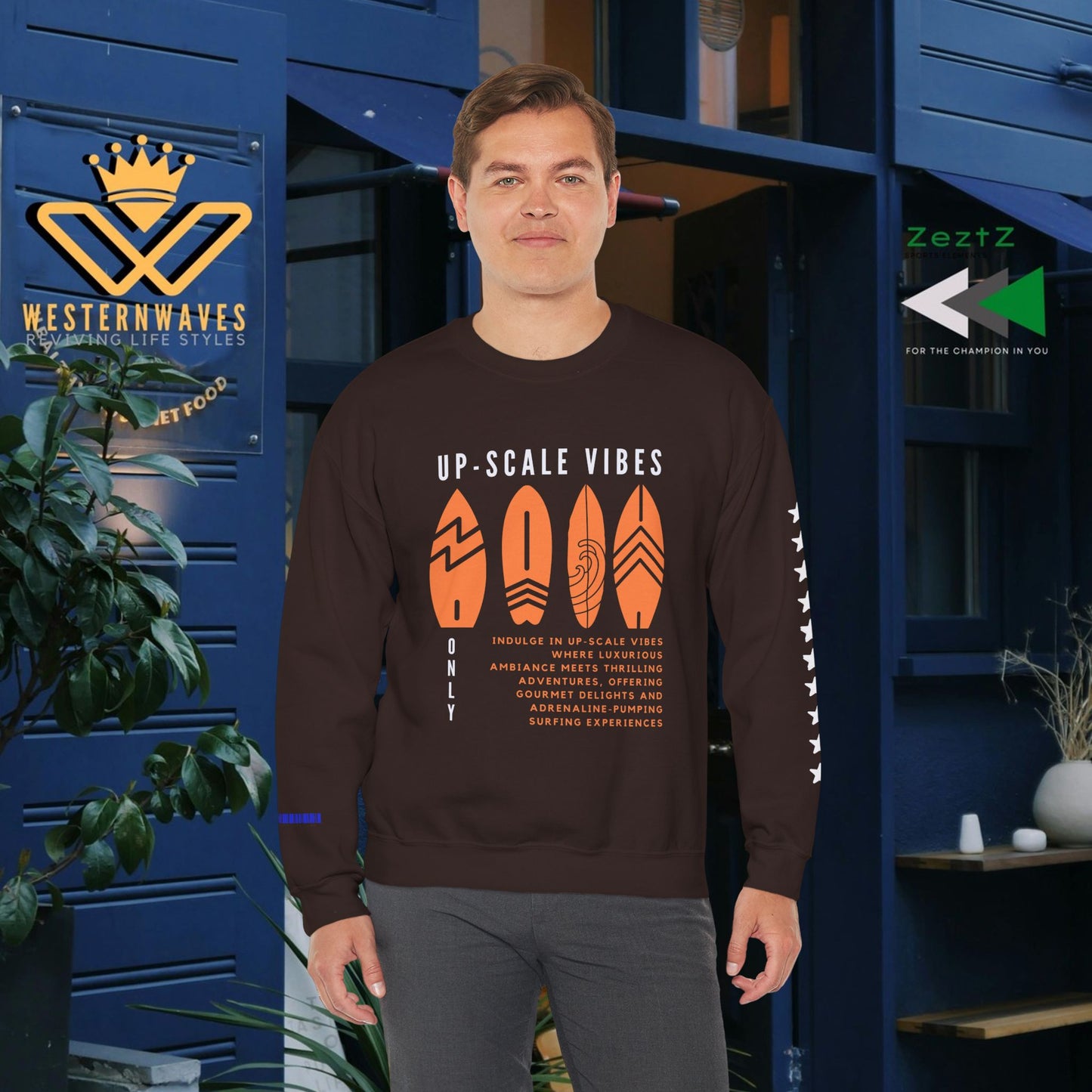Unisex Heavy Blend™ Crewneck Sweatshirt_ N3+ Series UHBCSS PT2WW009_ Limited Edition Pure Luxury by WesternWaves: