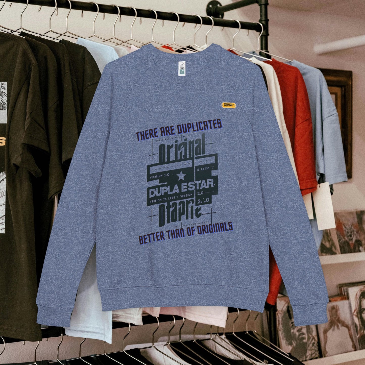 Unisex French Terry Raglan Crewneck Sweatshirt_ 25 June 2025_ Limited Edition Casual Streetwear by WesternWaves: