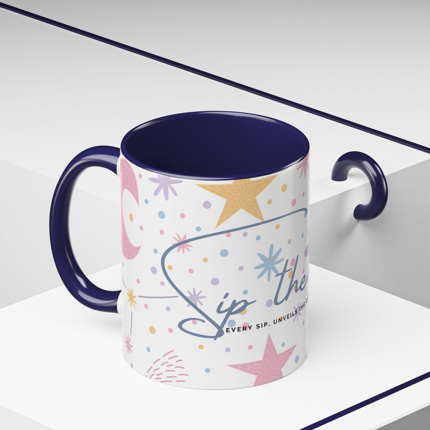 Accent Coffee Mug (11, 15oz) _ N3+ Series ACMUG PT2WW007_ Limited Edition Blend Style & Functionality by WesternWaves: