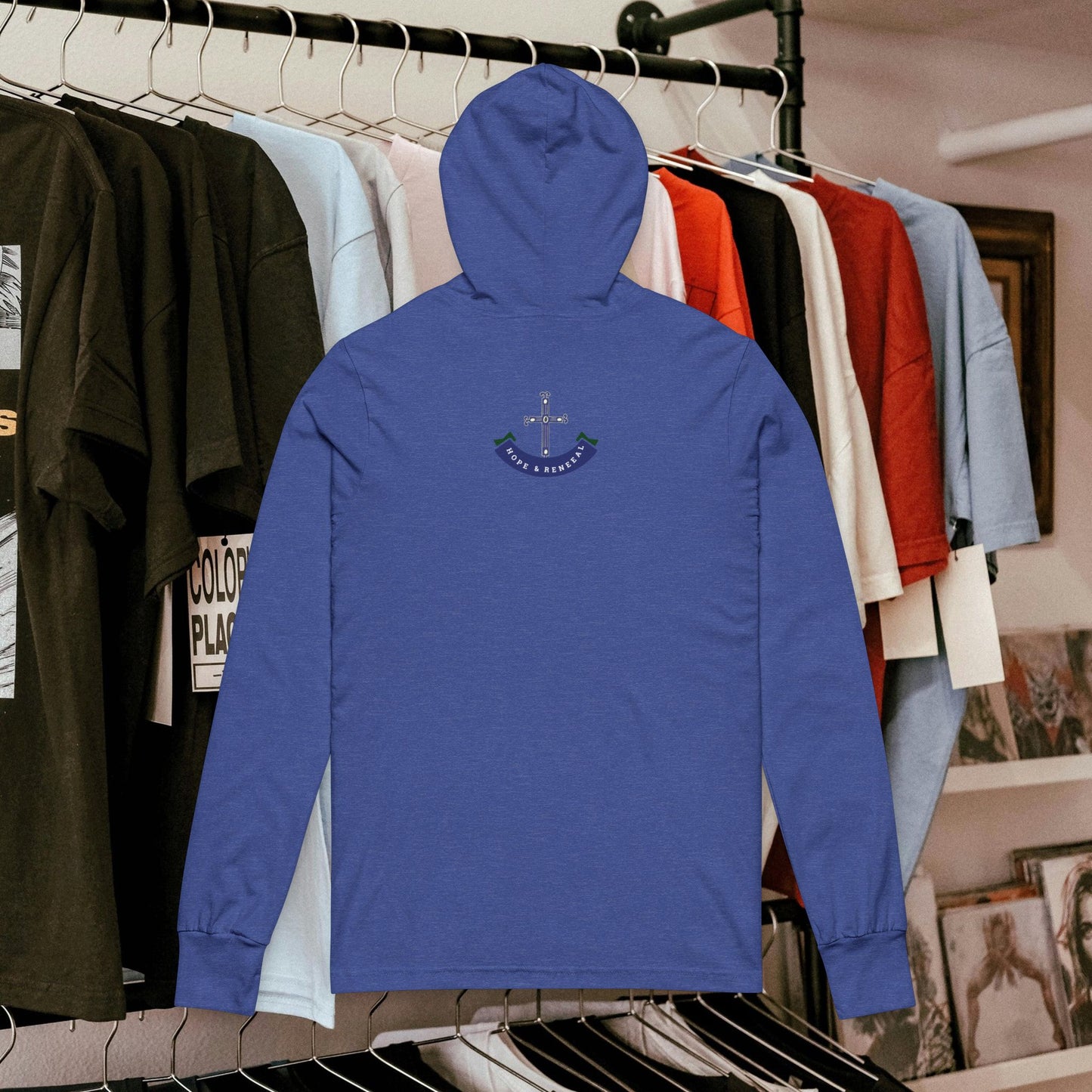 Unisex Hooded Long Sleeve Tee_ N7+ Series USHLSTEE PT2WW_001_ Limited Edition Inspirational Design by WesternWaves: