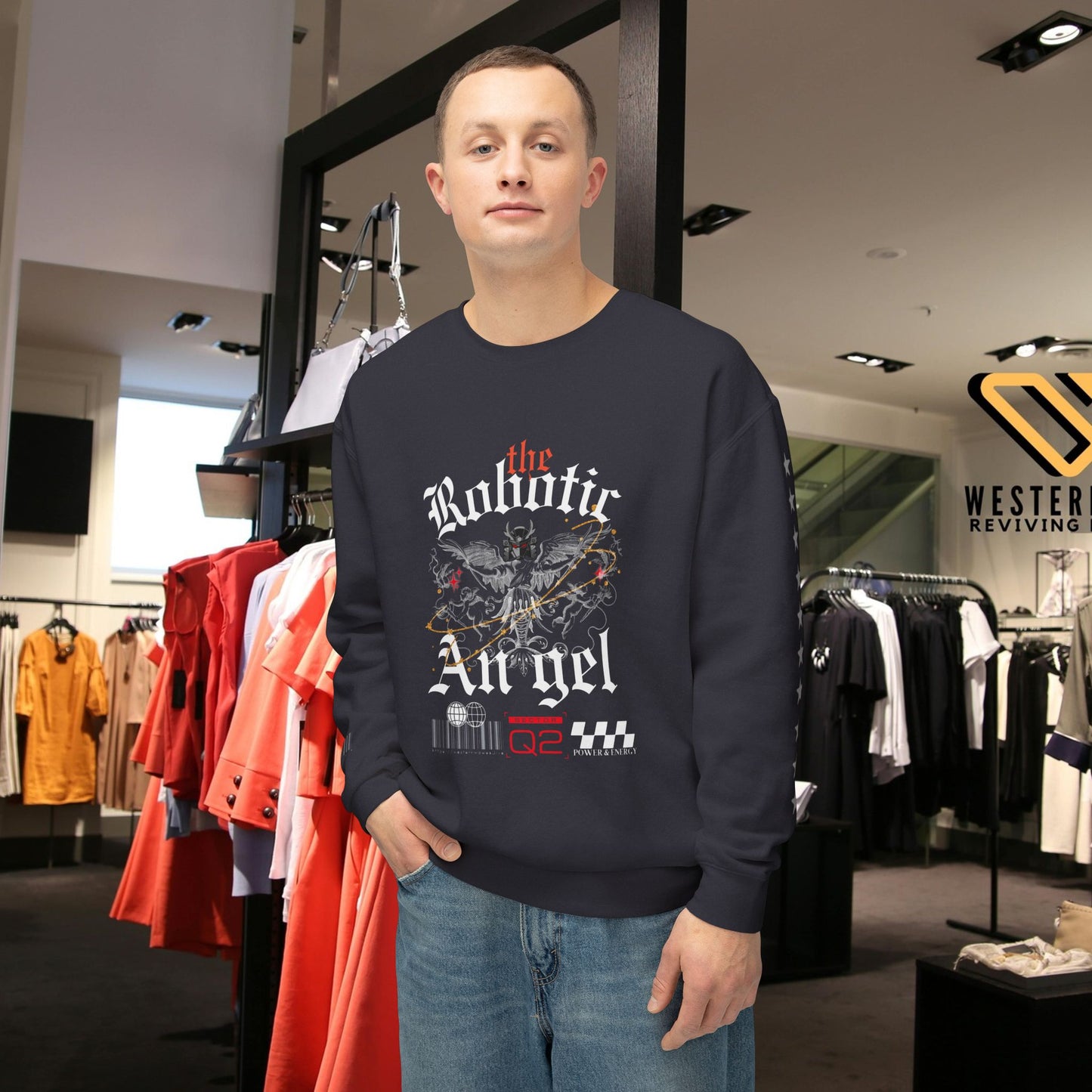 Unisex Lightweight Crewneck Sweatshirt_ N3+ Series ULWCSS PT2WW012_ Limited Edition Unparalleled Quality by WesternWaves: