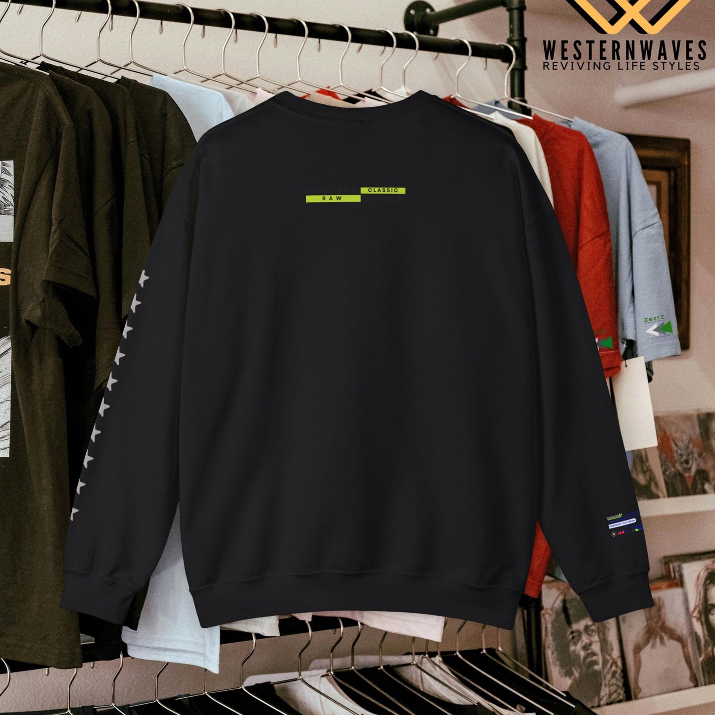 Unisex Heavy Blend™ Crewneck Sweatshirt_ N3+ Series UHBCSS PT2WW035_ Limited Edition Pure Luxury By WesternWaves: