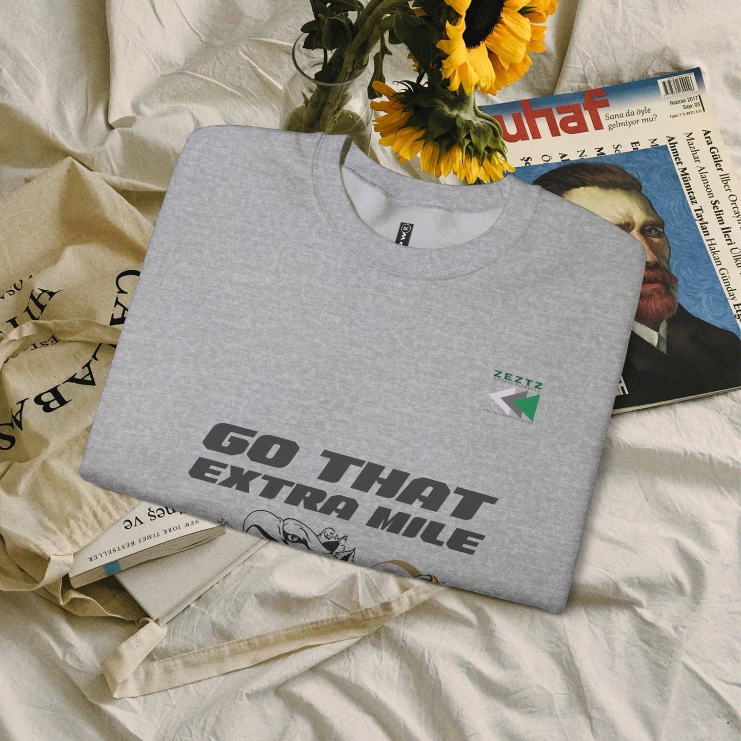 Unisex Heavy Blend™ Crewneck Sweatshirt_ N2 Sports Series UHBCSS PT2WW005_ Limited Edition ‘Zeztz’ Brand Sports Elements by WesternWaves: