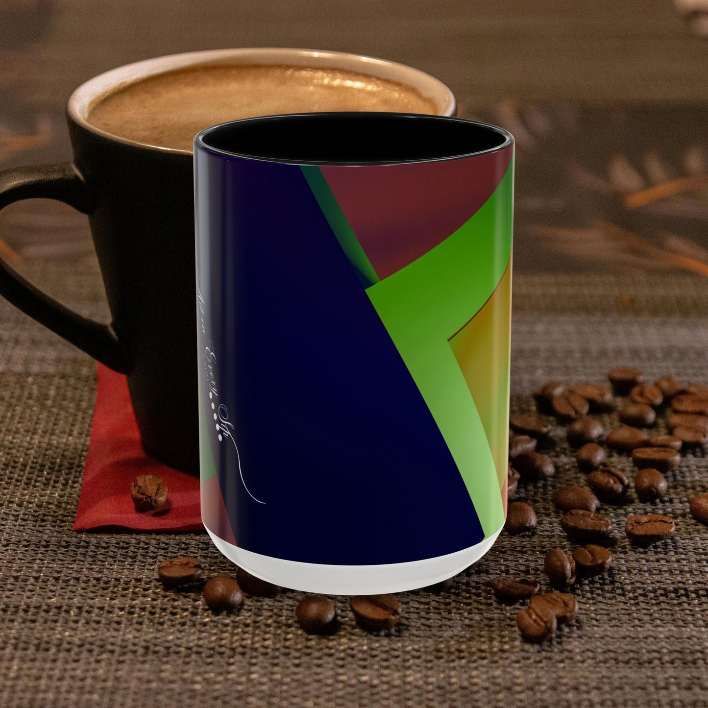 Accent Coffee Mug 11, 15oz_ N3+ Series ACM11OZ PT2WW018_ Limited Edition Perfect Blend of Style by WesternWaves: