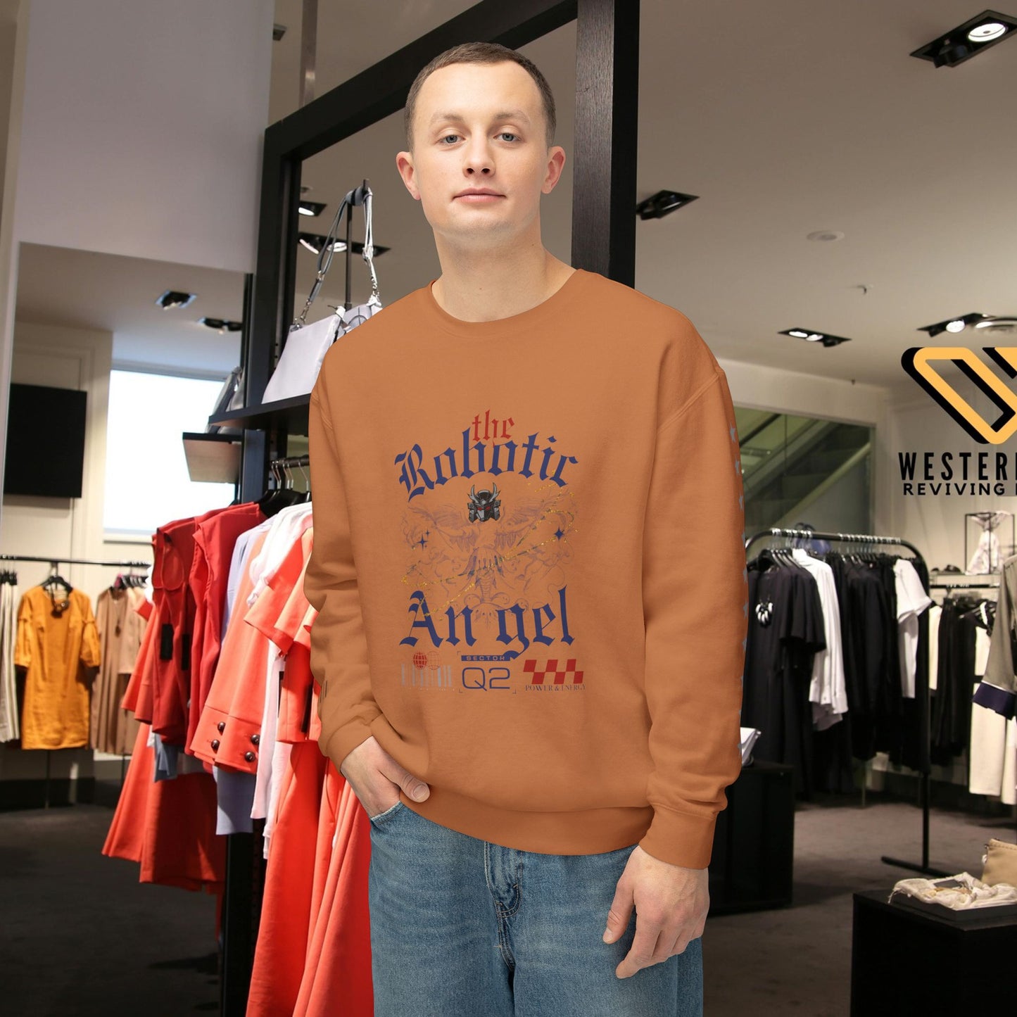 Unisex Lightweight Crewneck Sweatshirt_ N3+ Series ULWCSS PT2WW012_ Limited Edition Unparalleled Quality by WesternWaves: