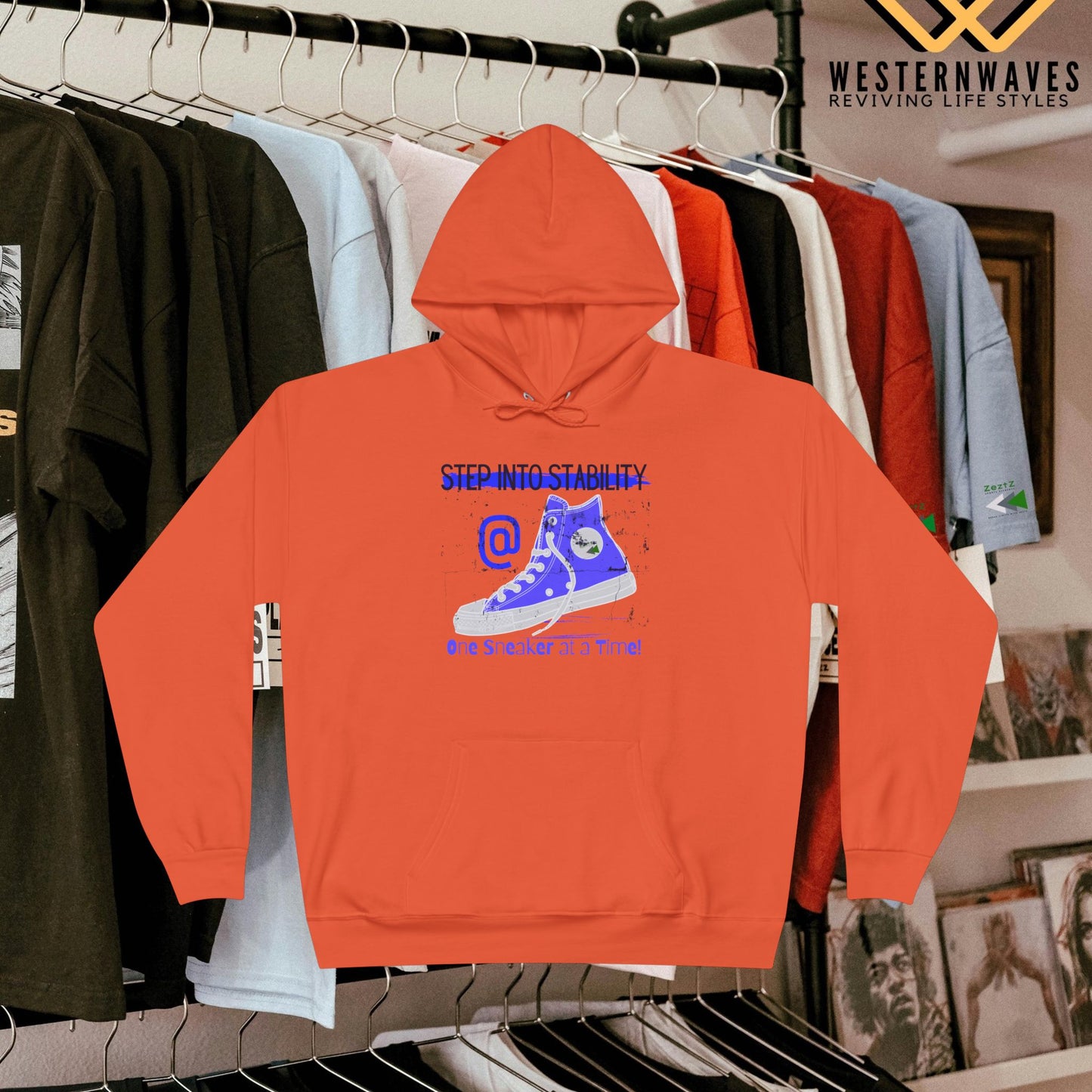 Unisex EcoSmart® Pullover Hoodie Sweatshirt_ N2+ Series USESPOHSS PT2WW001_ LImited Edition Quality Garment by WesternWaves: