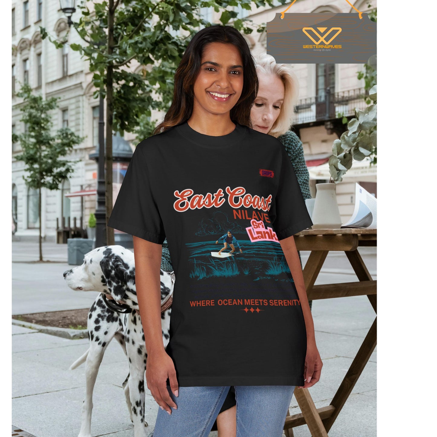 Unisex Garment-Dyed Drop-Shoulder T-Shirt_ N7* Series USGDDSTSHIRT PT2WW002_ Limited Edition Style & Comfort by WesternWaves: