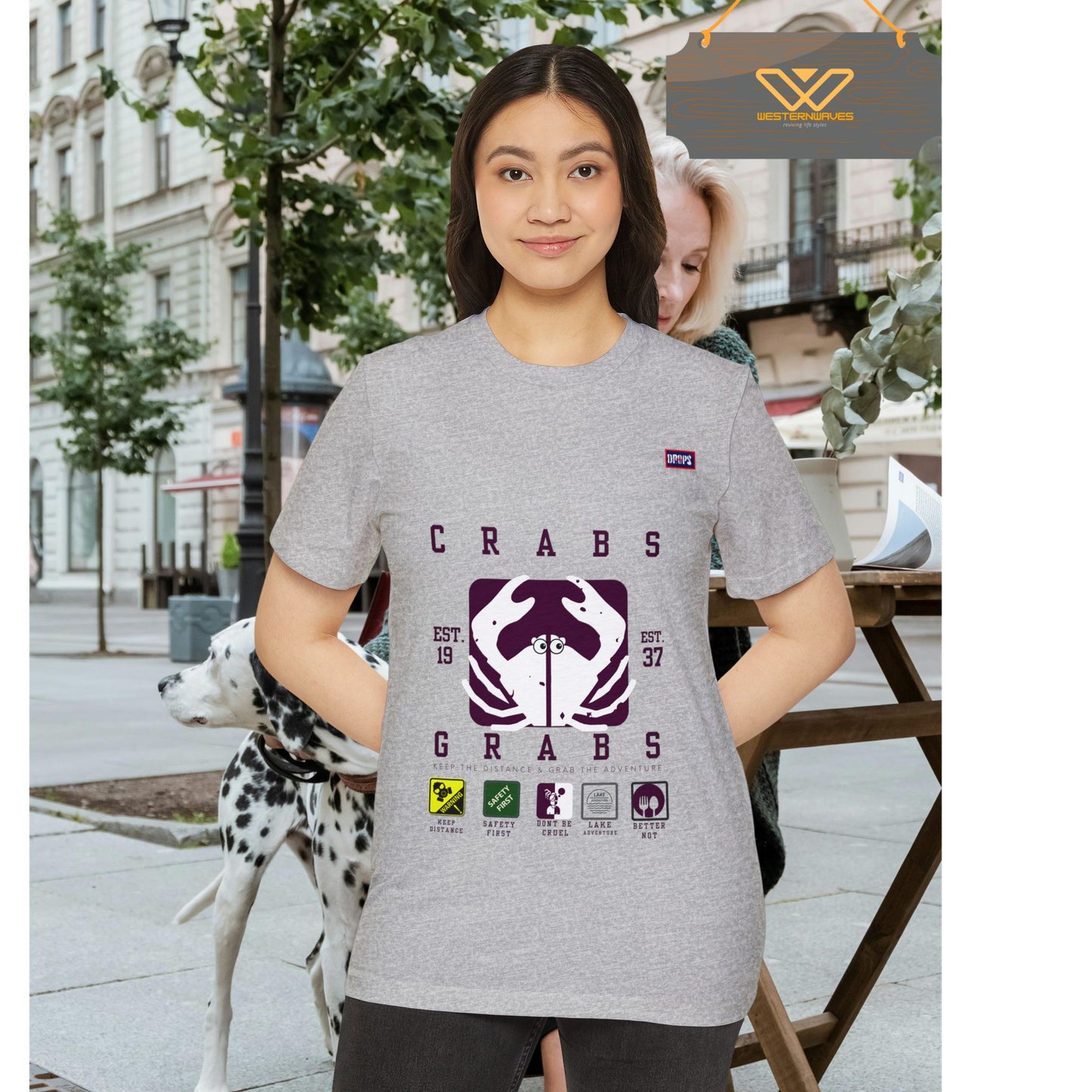 Eco-Friendly Crab Graphic Tee, Sustainable Fashion T-Shirt, Unisex Nature Lover Gift, Beach Vibes Apparel, Boho T-Shirt_ 22 May 2025_ 001