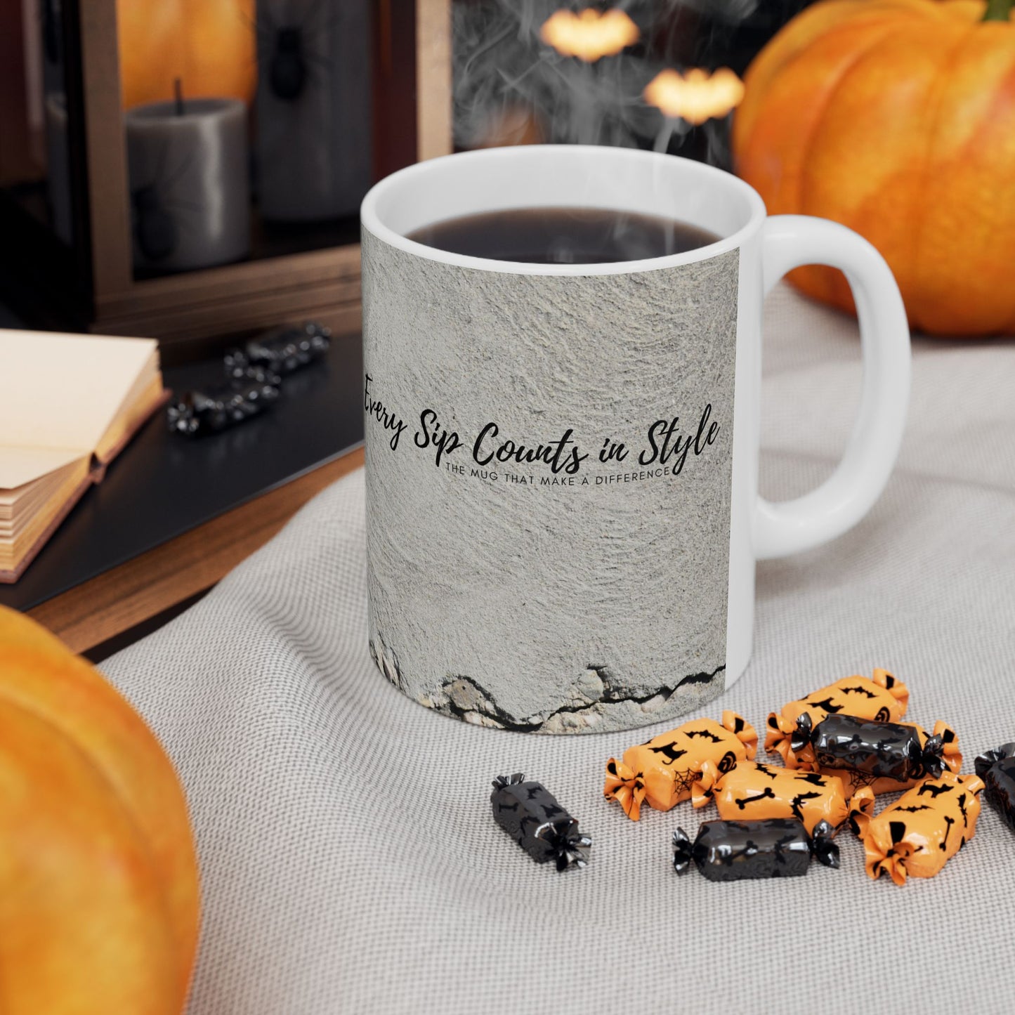 Ceramic Mug (11oz, 15oz)_ N2 Series CM11, 15OZ PT2WW002_ Limited Edition Ceramic Masterpiece by WesternWaves: