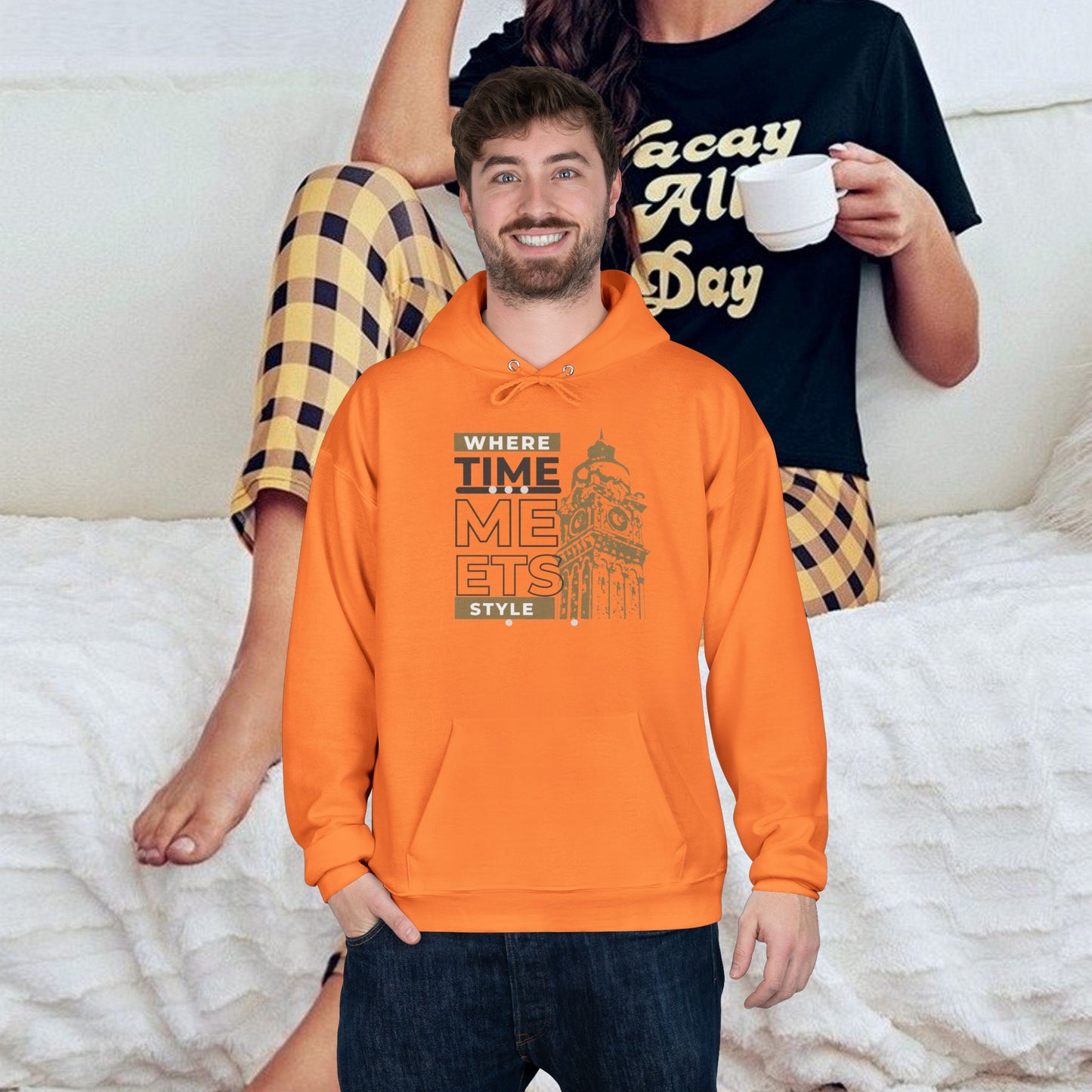 Unisex EcoSmart® Pullover Hoodie Sweatshirt_ N3+ Series USESPOHSS PT2WW001_ Limited Edition Perfect Blend of Comfort, Style, & Sustainability by WesternWaves: