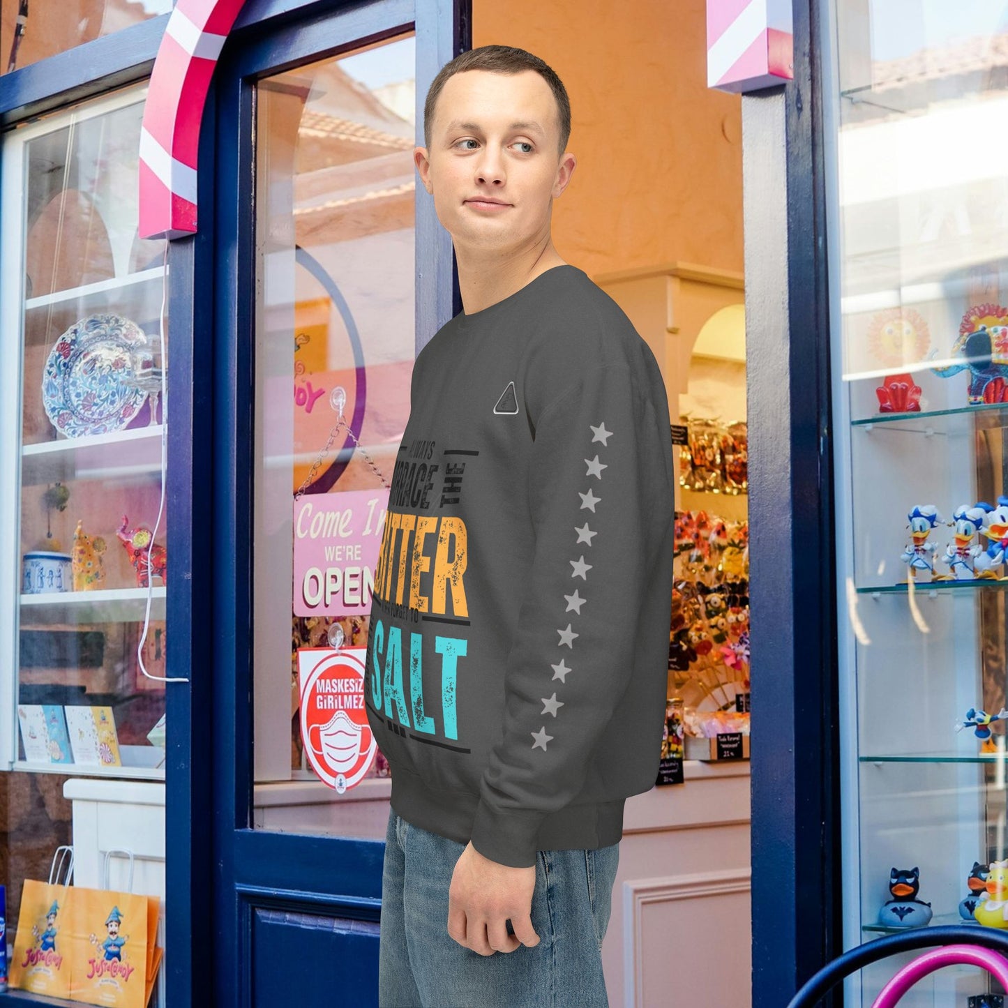 Unisex Lightweight Crewneck Sweatshirt_ N2 Series ULWCSS PT2WW005_Limited Edition Unparalleled Quality by WesternWaves: