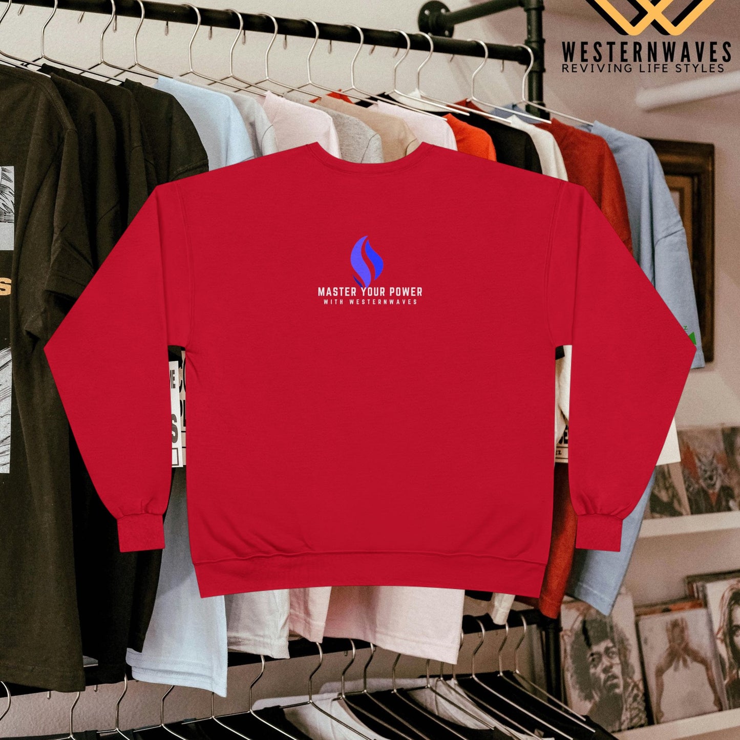 Unisex EcoSmart® Crewneck Sweatshirt_ N3+ Series USESCNSS PT2WW002_ Limited Edition Perfect Blend of Comfort, Style, & Sustainability by WesternWaves: