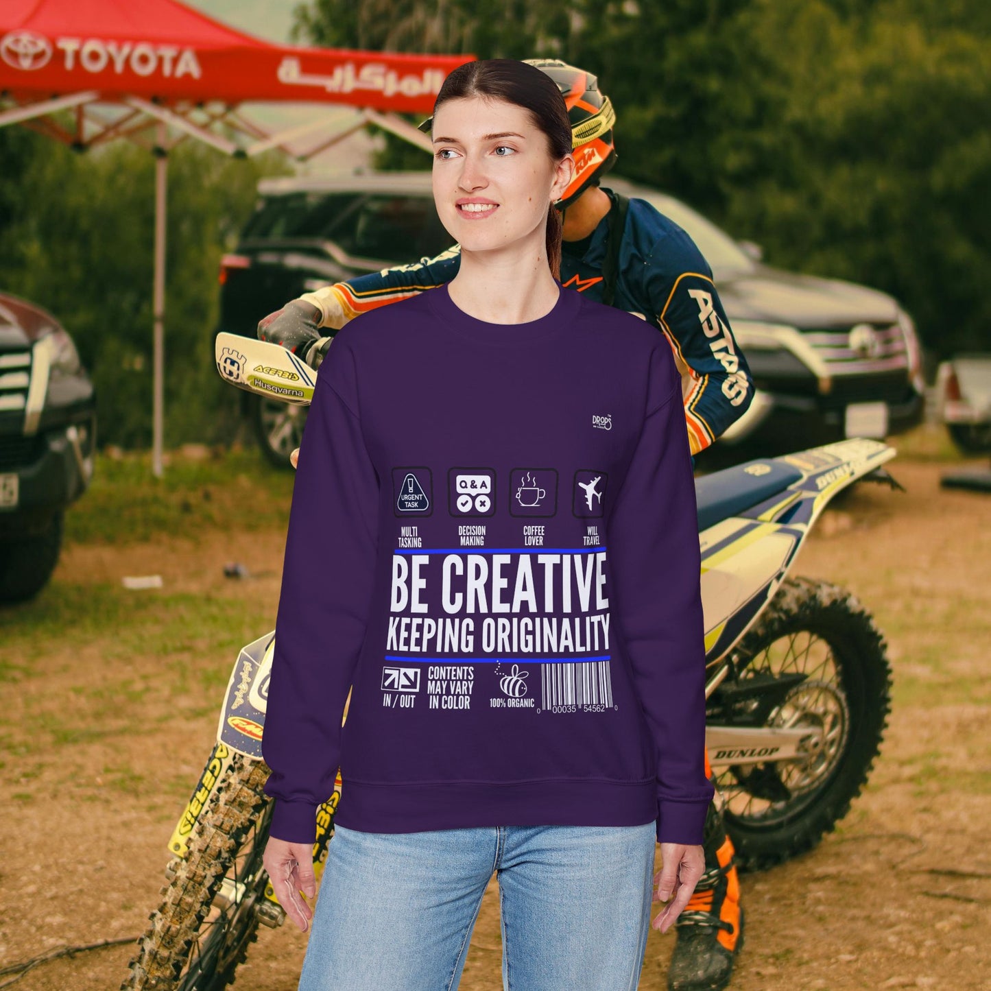 Unisex Heavy Blend™ Crewneck Sweatshirt_ N2 Sports Series UHBCSS PT2WW004_ Limited Edition 'DROPS' Brand Sweatshirt by WesternWaves: